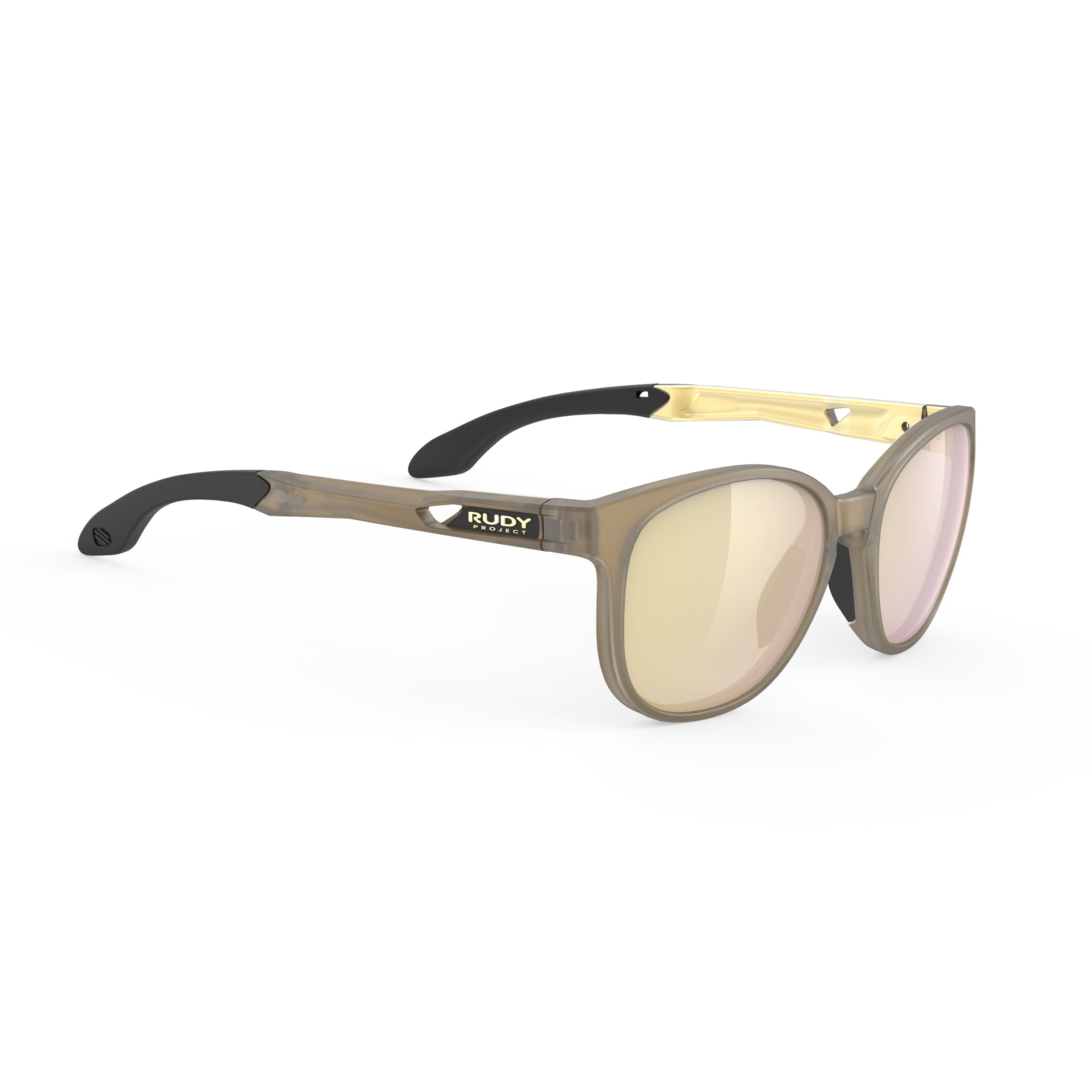 Rudy Project Lightflow B Ice Gold Matte mirrored multilaser gold performance sunglasses – front view