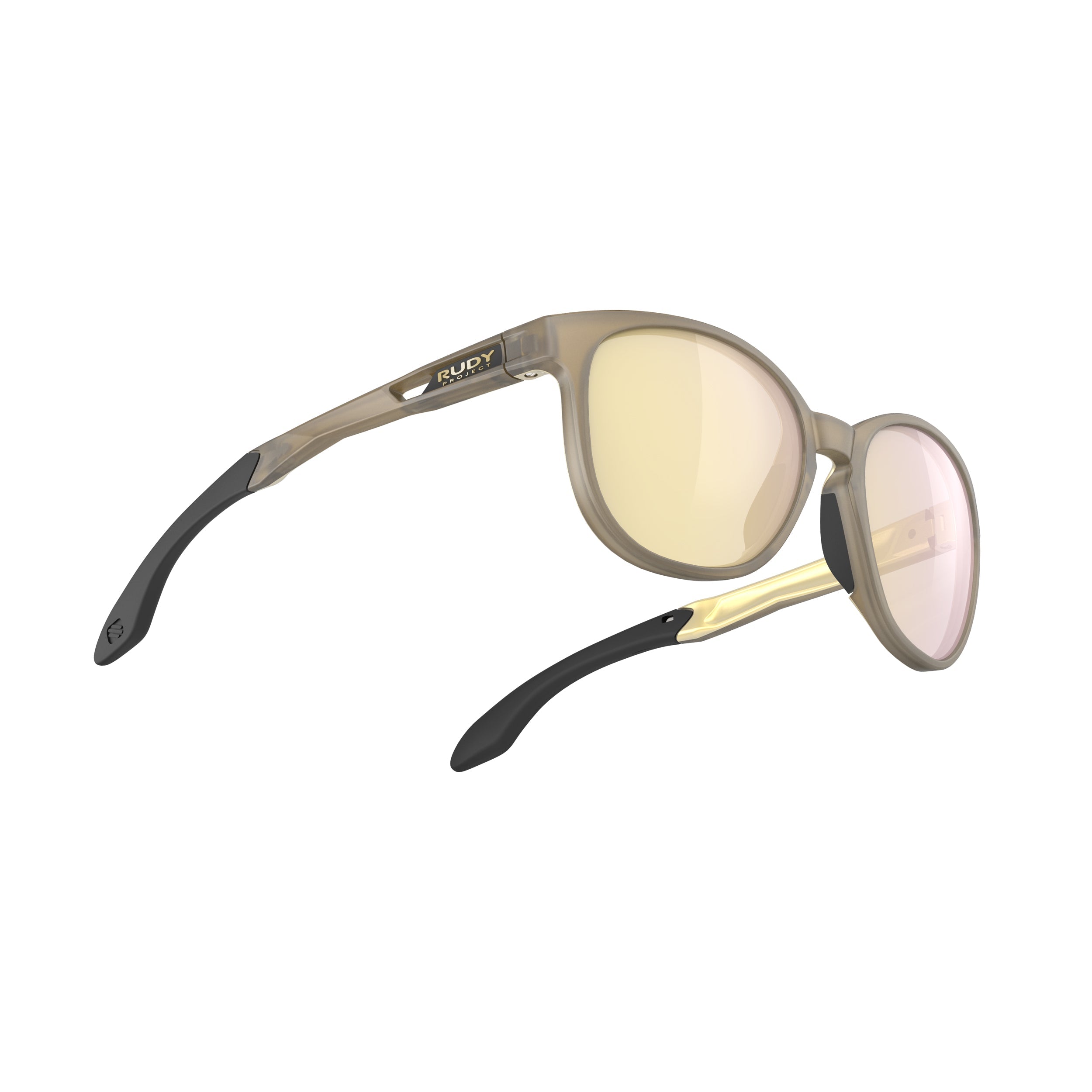 Rudy Project Lightflow B Ice Gold Matte mirrored multilaser gold performance sunglasses – side view
