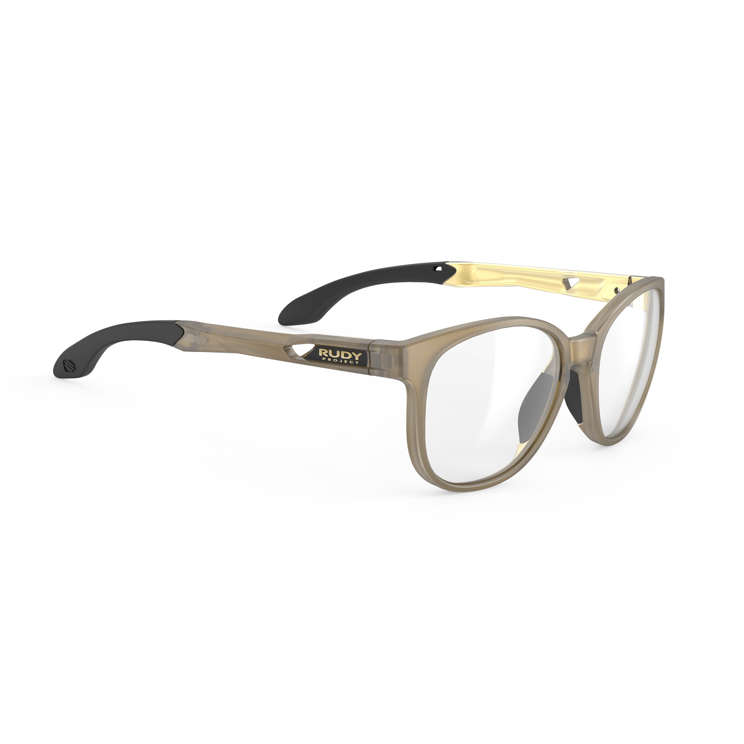 Rudy Project Lightflow B Ice Gold Matte prescription sports glasses – front view, alternate angle