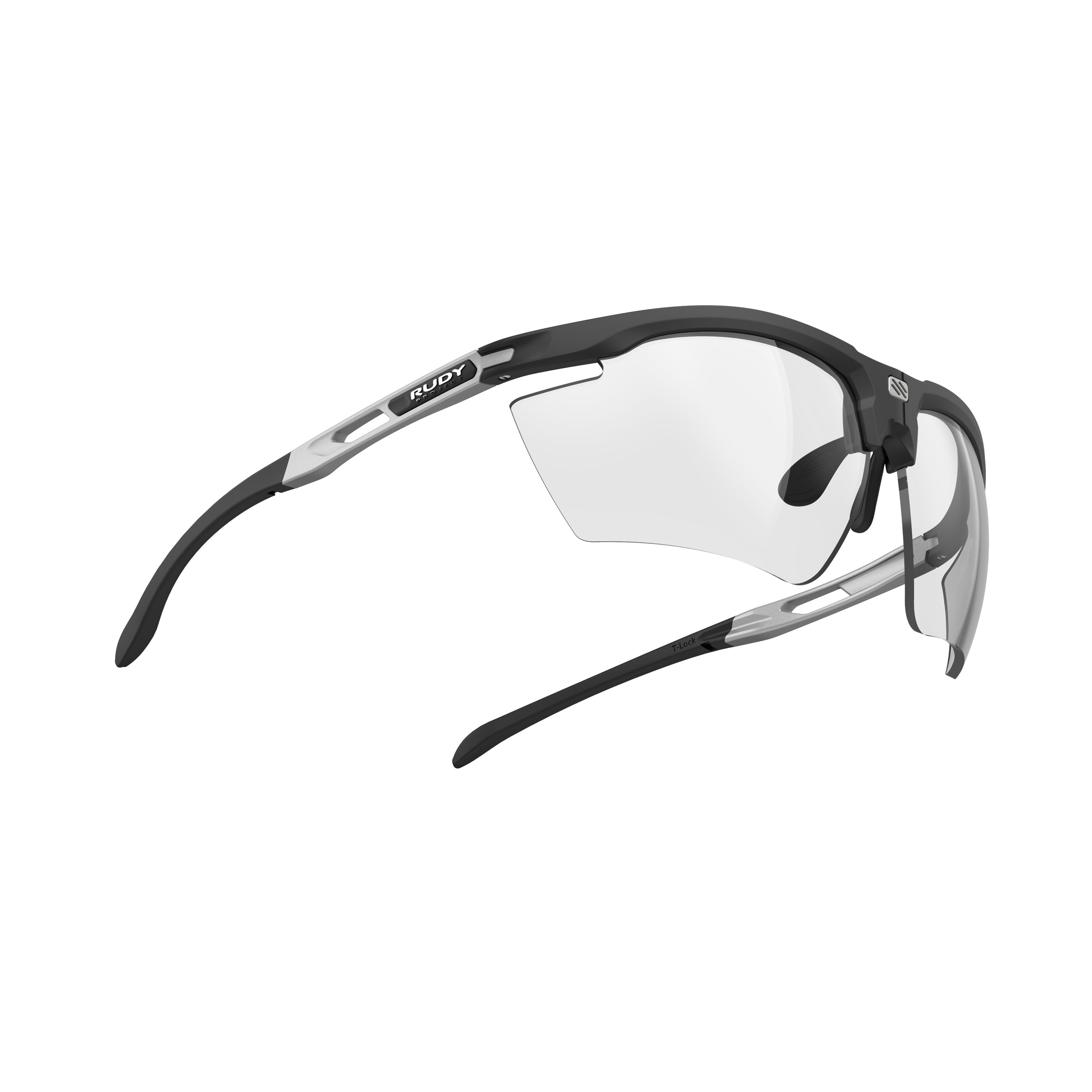 Rudy Project Magnus Black Matte photochromic black performance sunglasses – side view