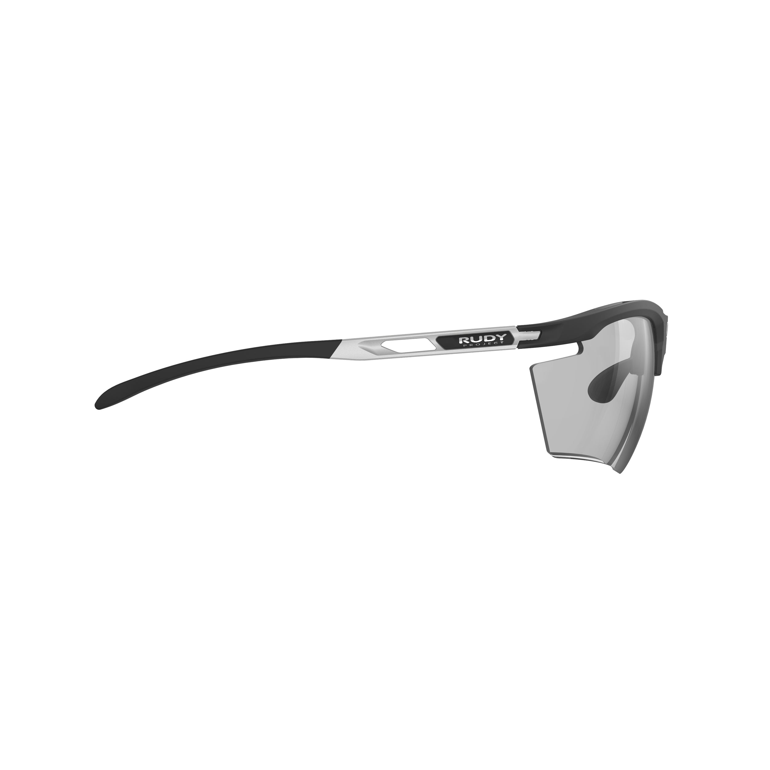Rudy Project Magnus Black Matte photochromic black performance sunglasses – side view, opposite side