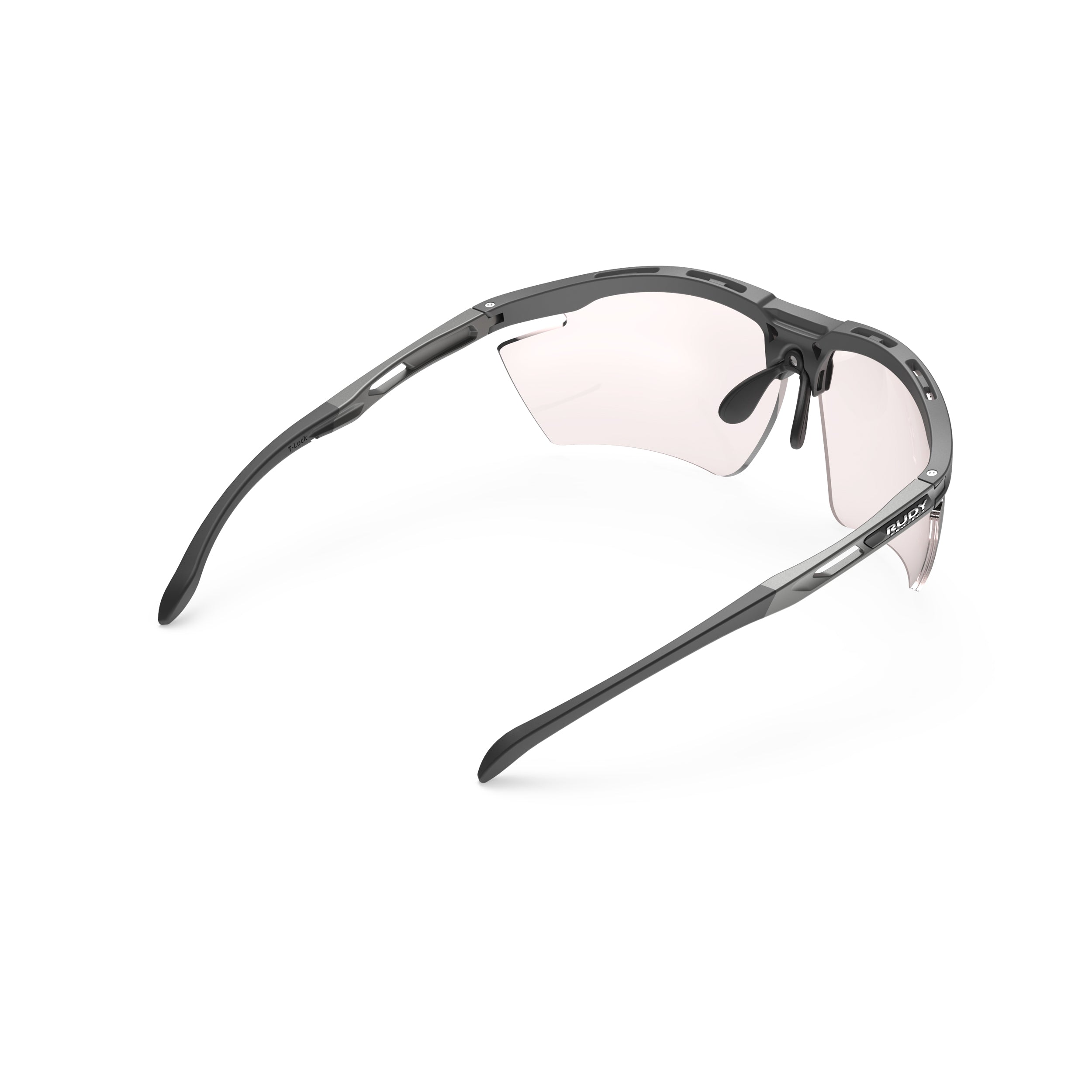 Rudy Project Magnus Charcoal Matte photochromic red performance sunglasses – rear view