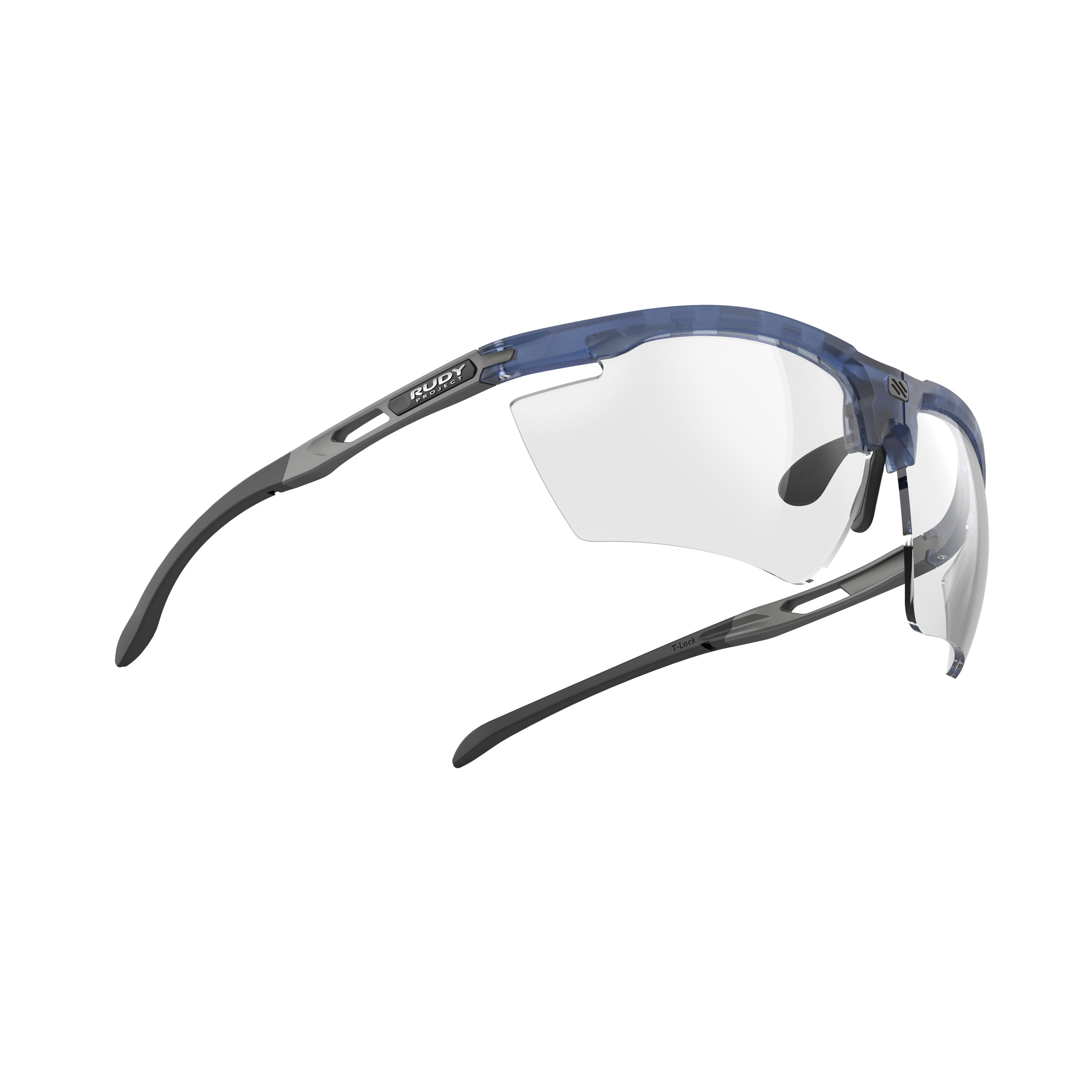 Rudy Project Magnus Frozen Blue Avio photochromic black performance sunglasses – side view