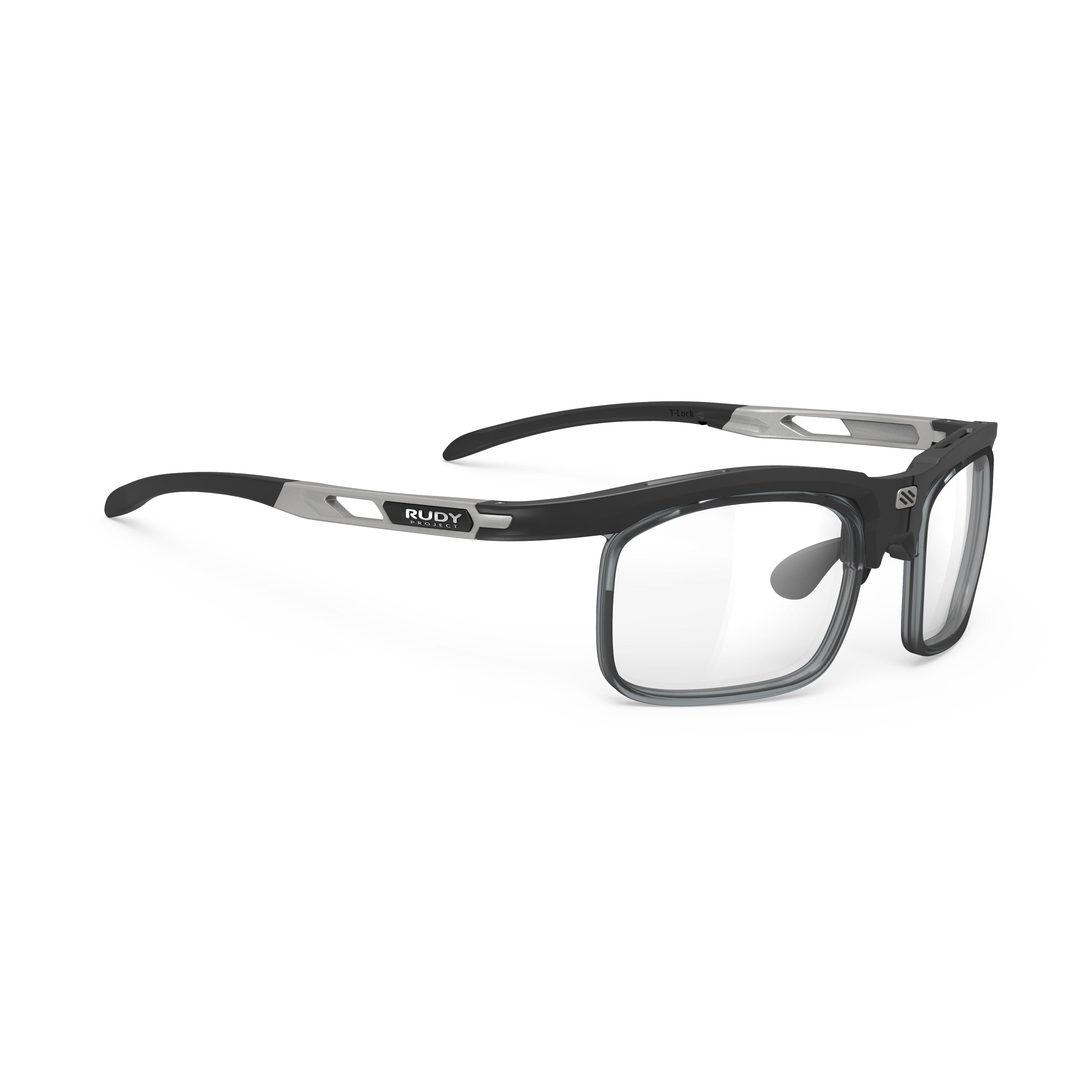 Rudy Project Magnus Optical Dock Black Matte prescription sports glasses – front view, alternate angle