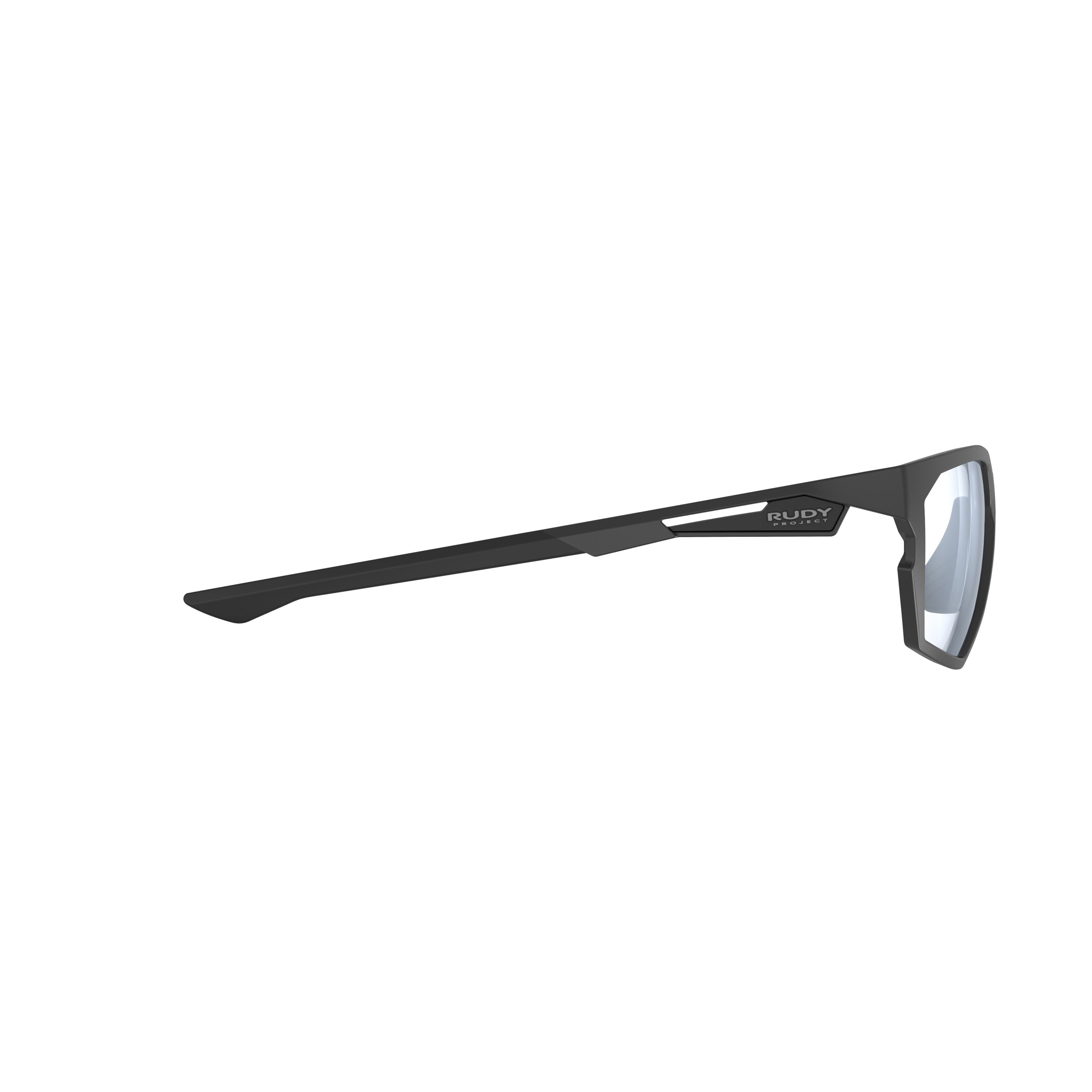 Rudy Project No Code Black Matte prescription sports glasses – side view, opposite side