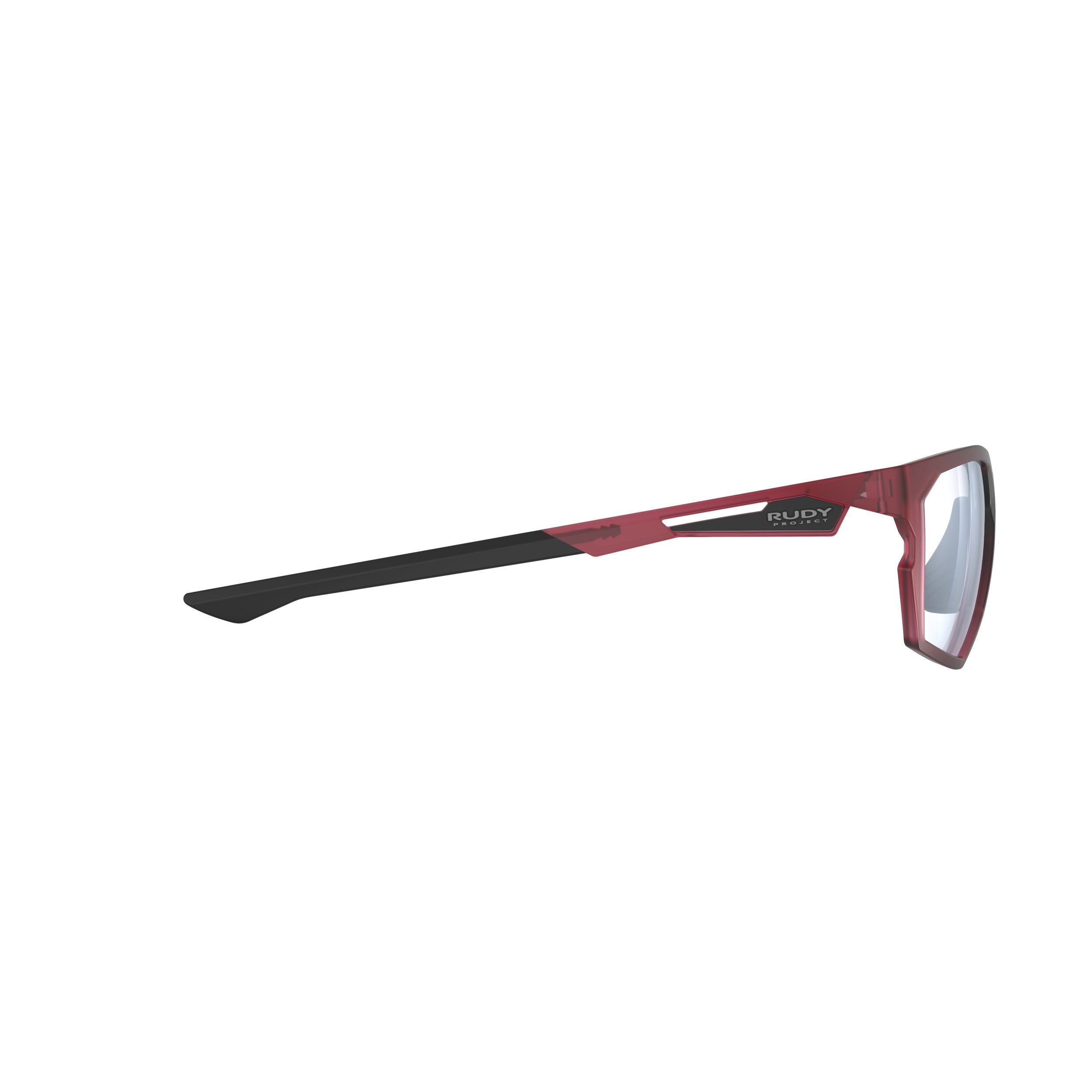 Rudy Project No Code Frozen Cherry Matte prescription sports glasses – side view, opposite side