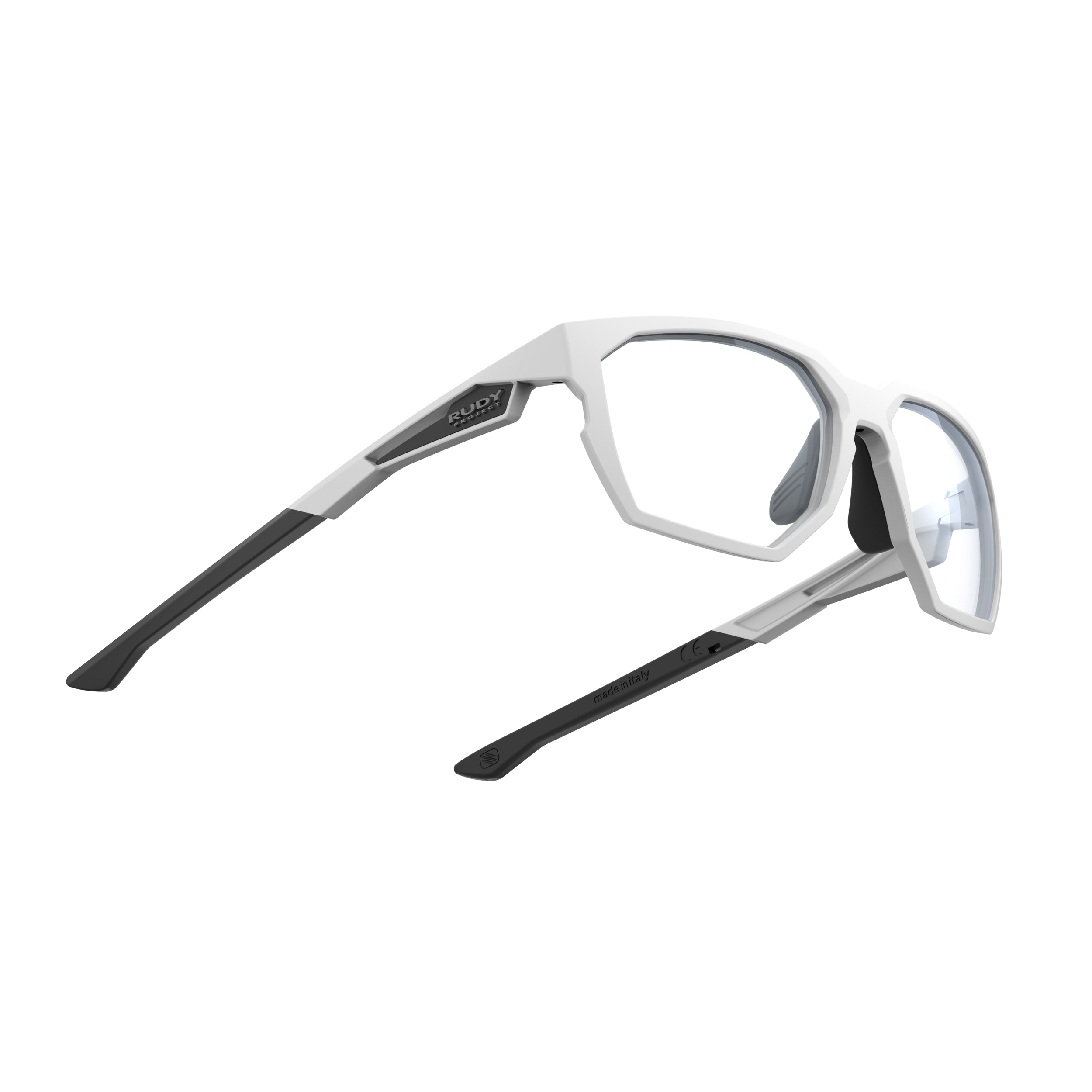 Rudy Project No Code White Matte prescription sports glasses – side view