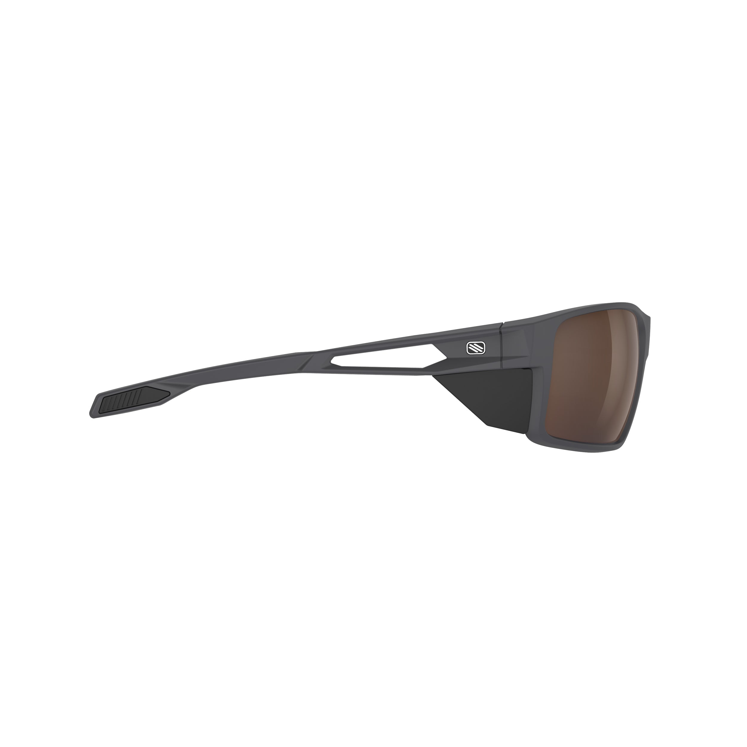 Rudy Project Nyad Charcoal Matte mirrored hi altitude brown performance sunglasses – side view, opposite side