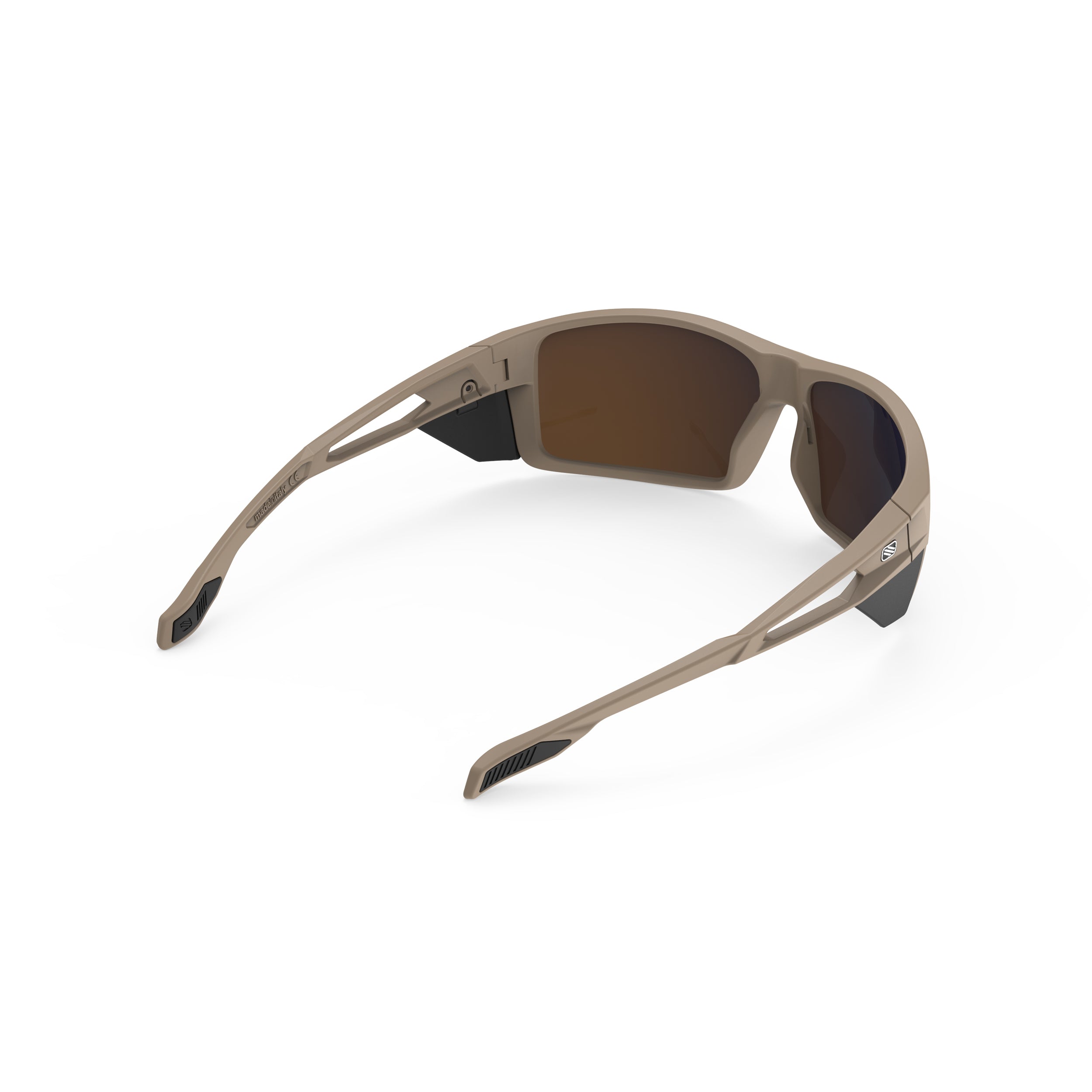 Rudy Project Nyad Desert Matte mirrored hi-altitude brown performance sunglasses – rear view
