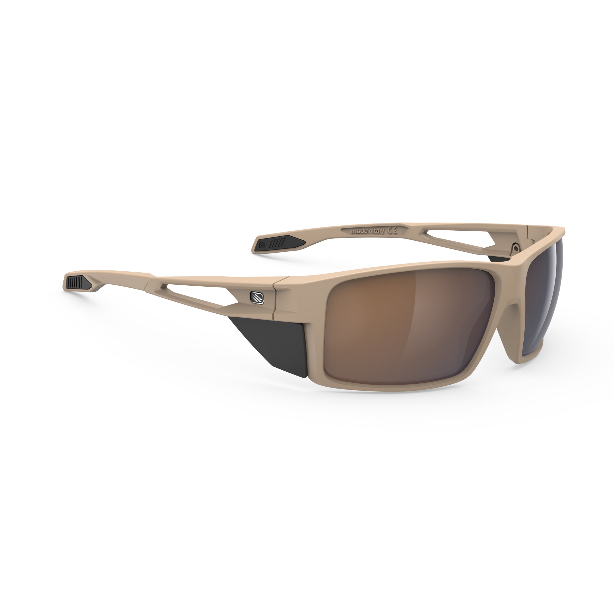 Rudy Project Nyad Desert Matte mirrored hi-altitude brown performance sunglasses – front view