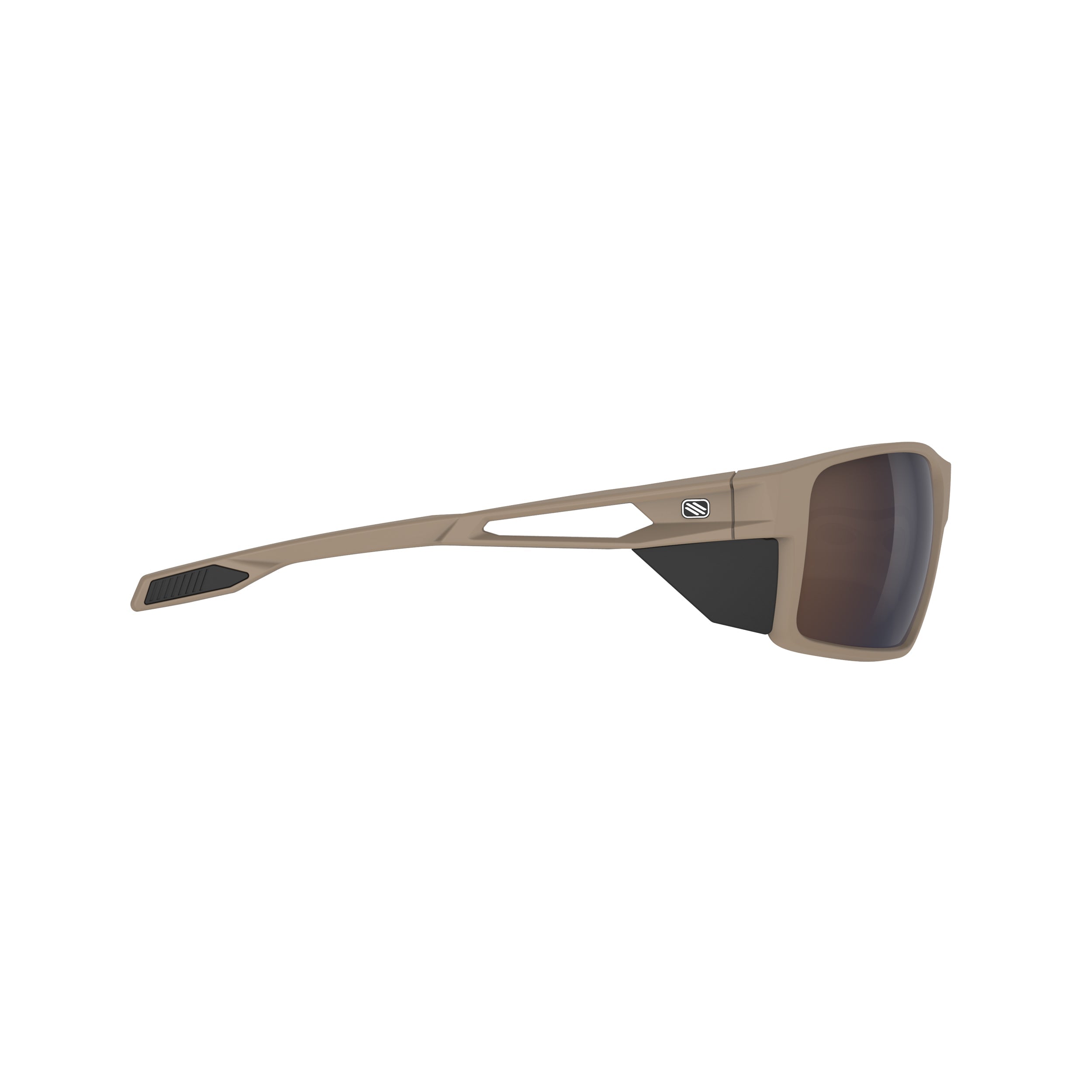 Rudy Project Nyad Desert Matte mirrored hi-altitude brown performance sunglasses – side view, opposite side