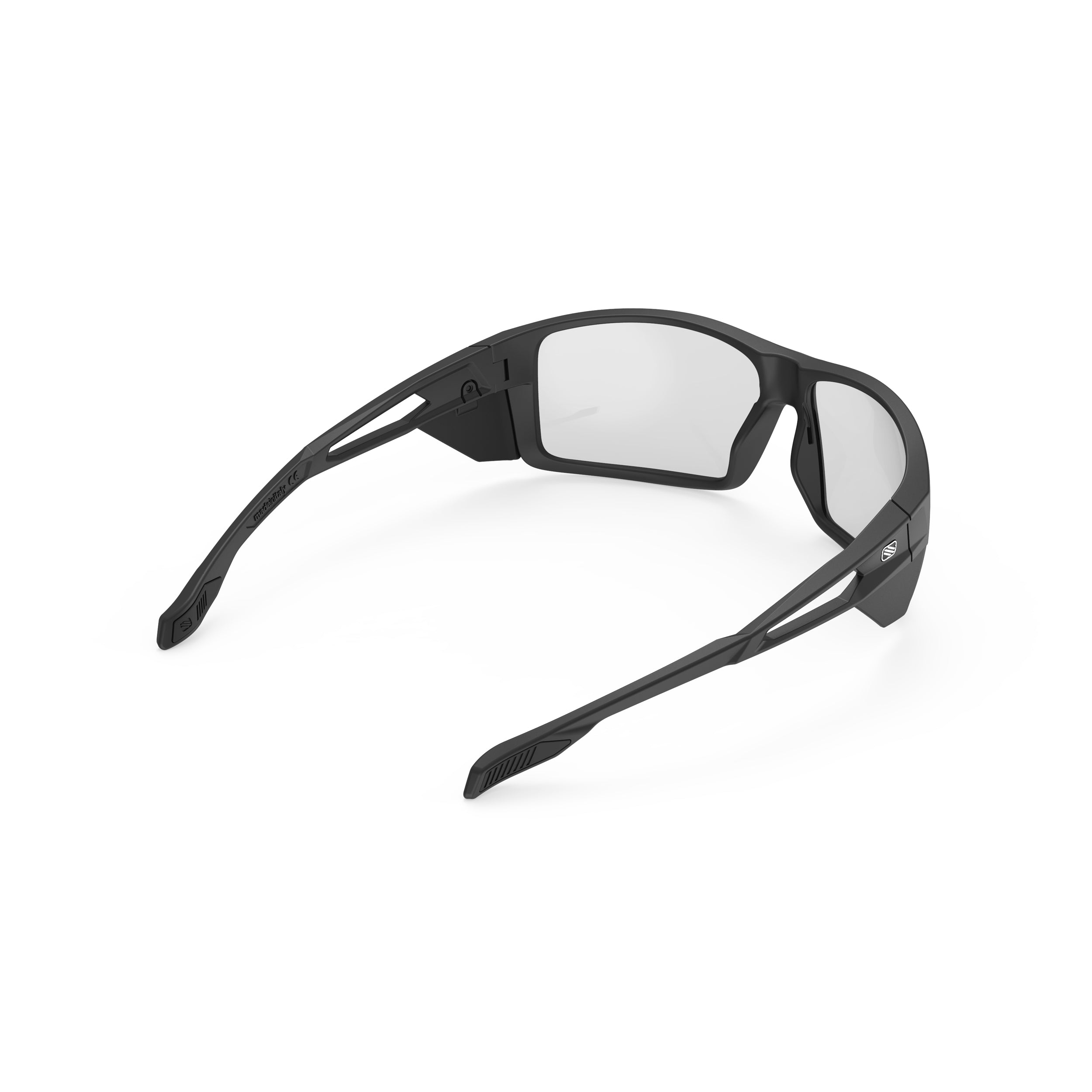 Rudy Project Nyad Stealth Black Matte photochromic black performance sunglasses – rear view