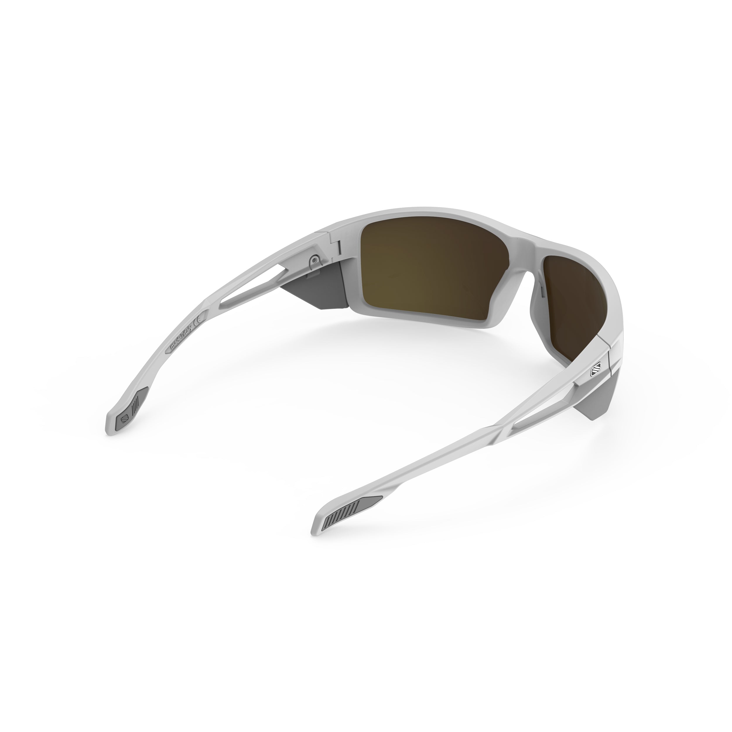 Rudy Project Nyad White Matte photochromic laser crimson performance sunglasses – rear view