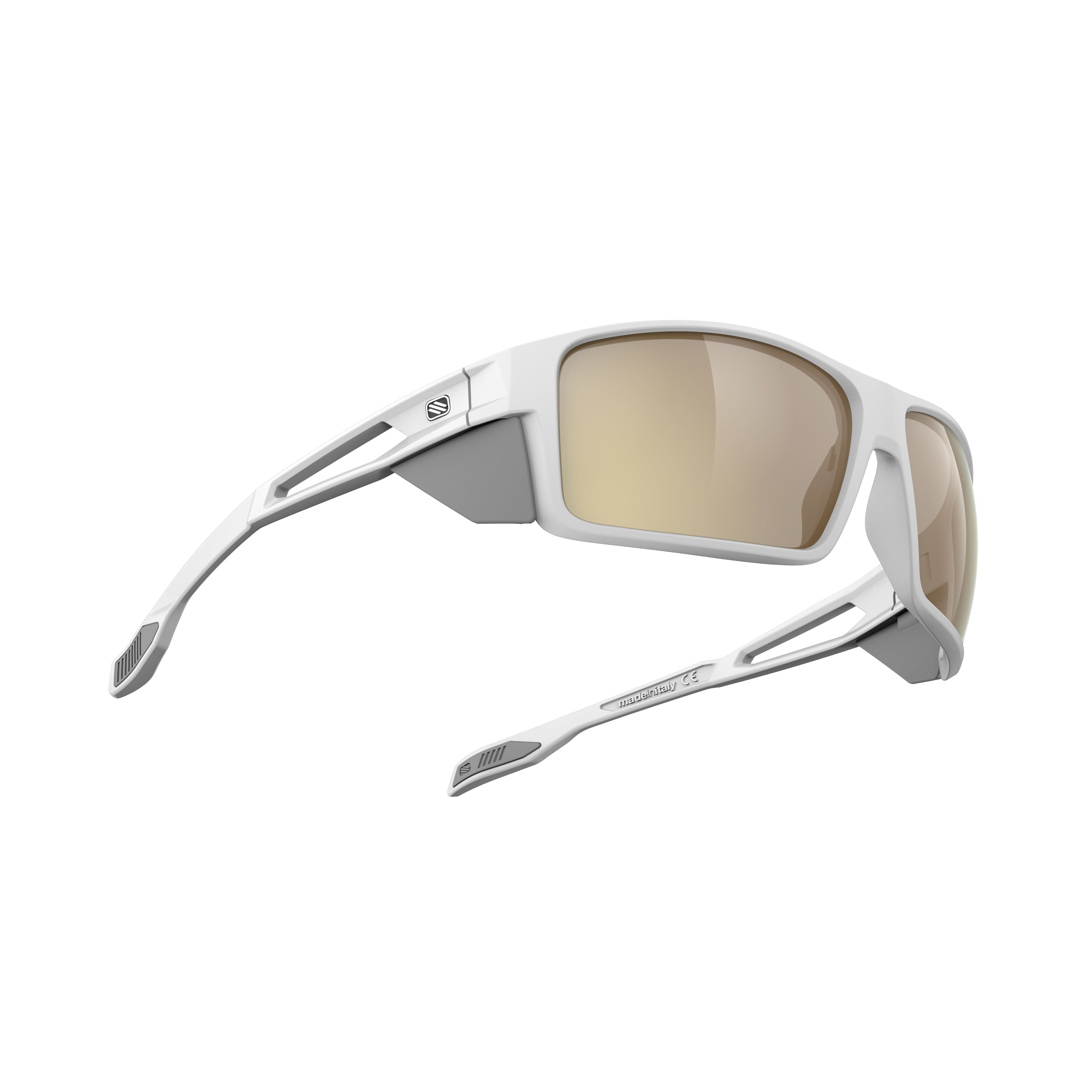 Rudy Project Nyad White Matte photochromic laser crimson performance sunglasses – side view