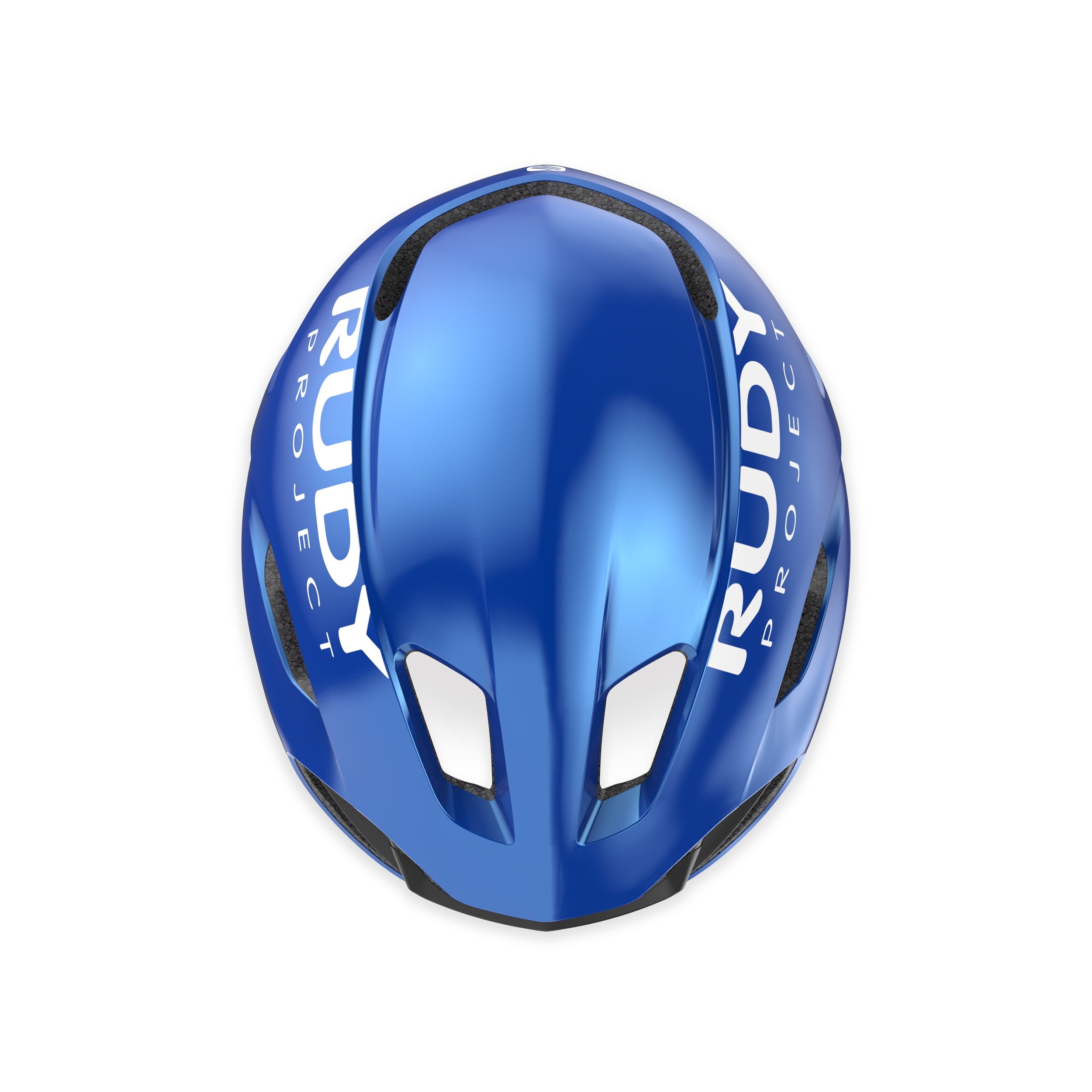 Rudy Project Nytron Metal Blue Shiny/Black Matte cycling helmet – rear view