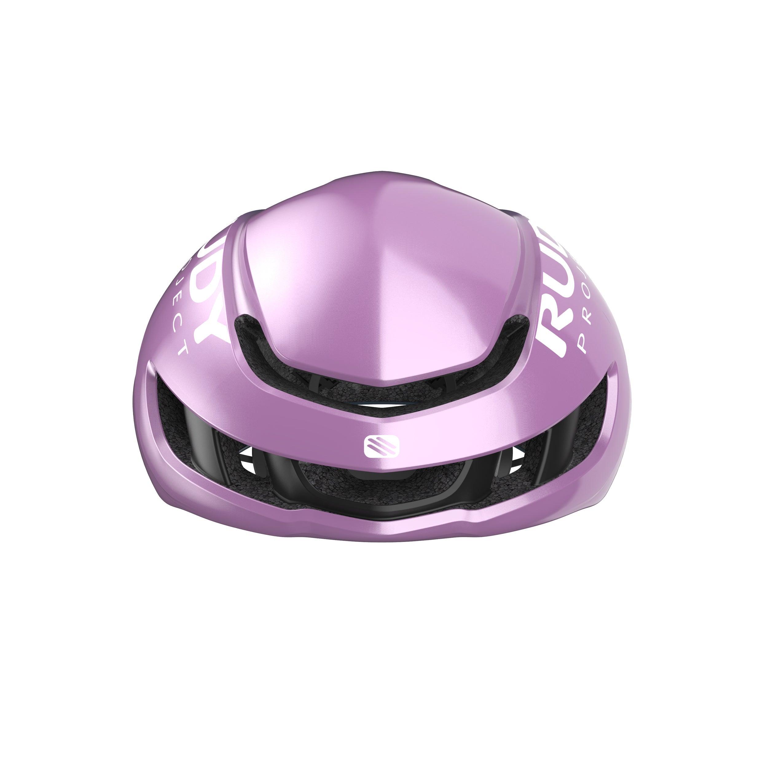 Rudy Project Nytron Nytron Lilac/Blue Avio Metal Shiny cycling helmet – front view, alternate angle