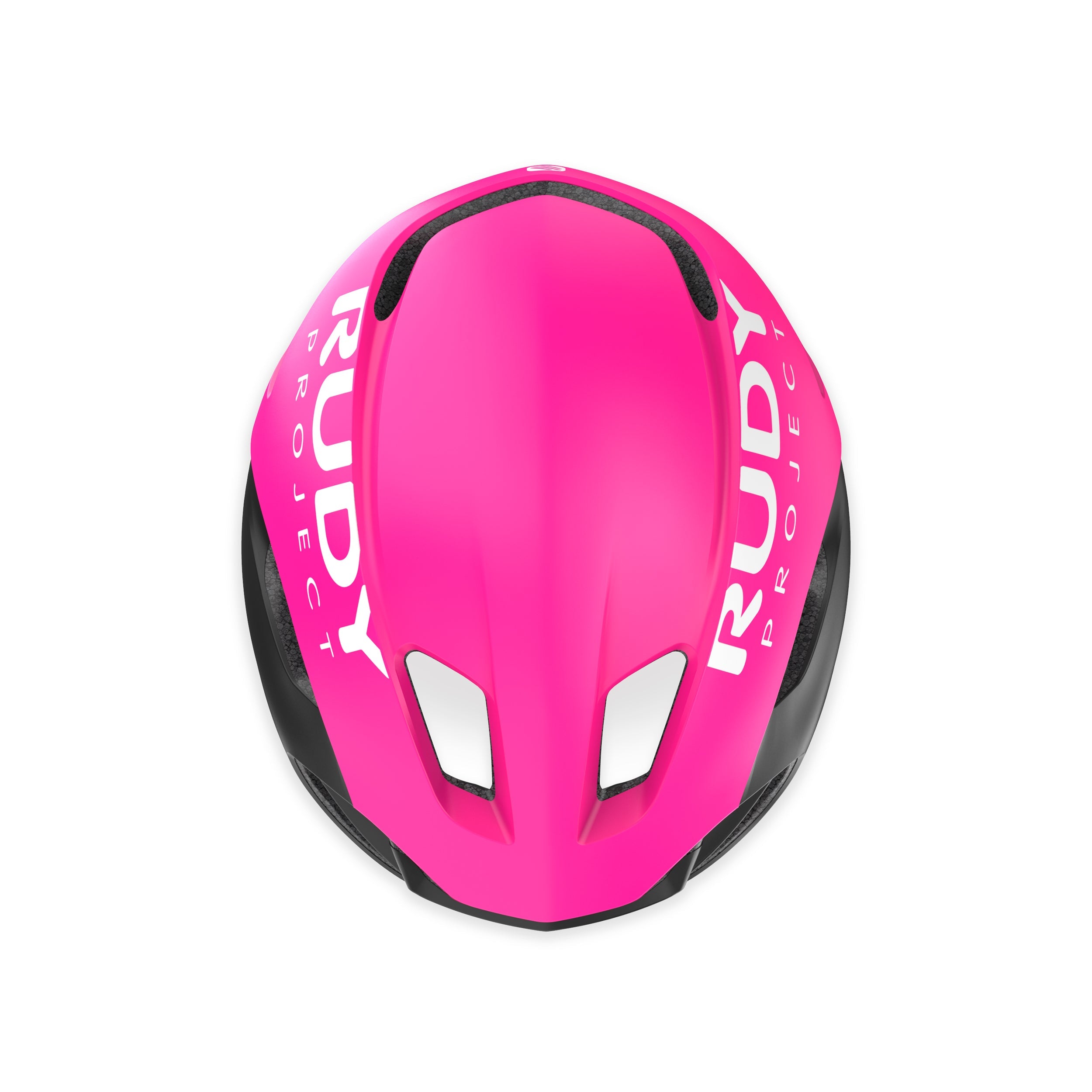 Rudy Project Nytron Pink Fluo/Black Matte cycling helmet – rear view