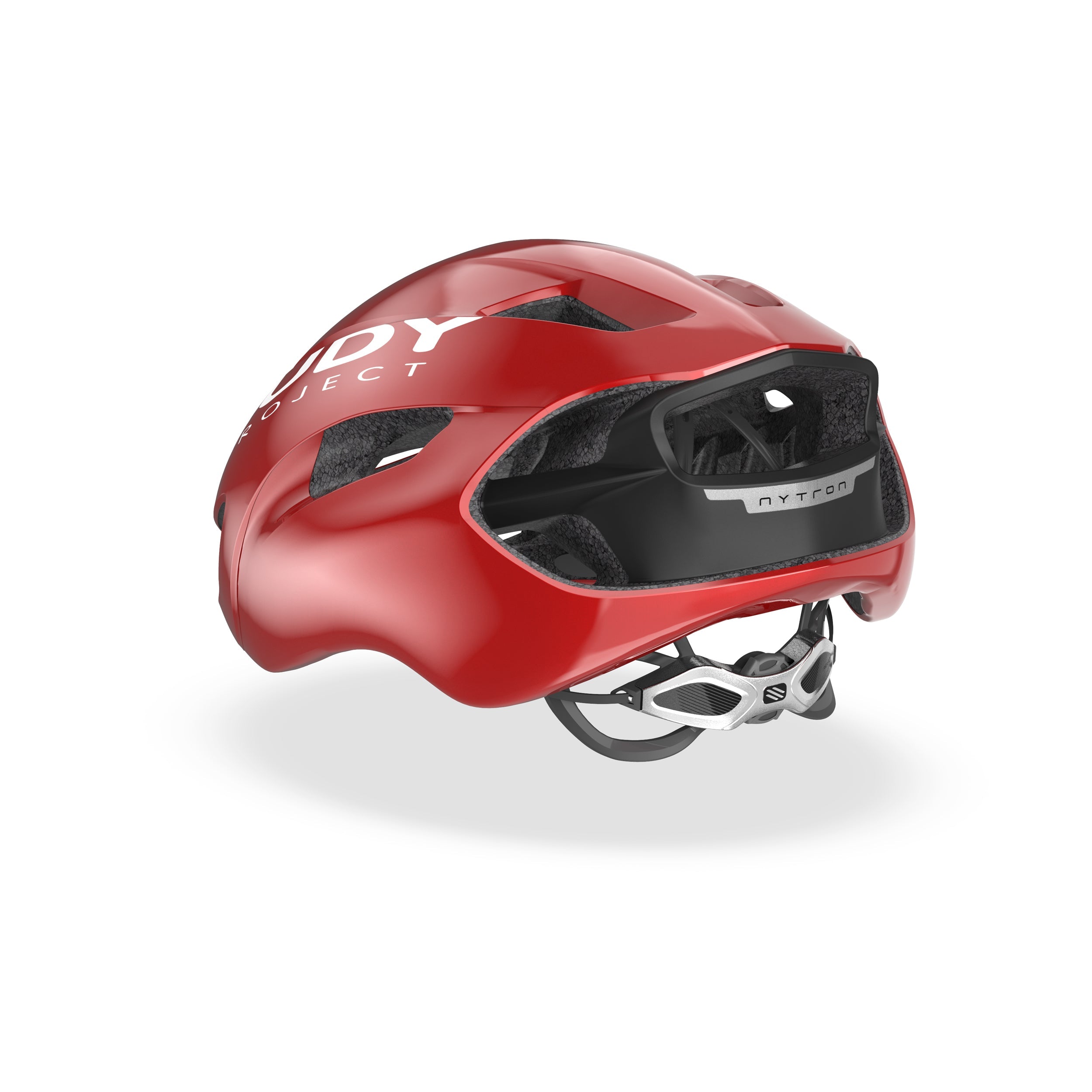 Rudy Project Nytron Red Comet Shiny/Black Matte cycling helmet – side view, opposite side