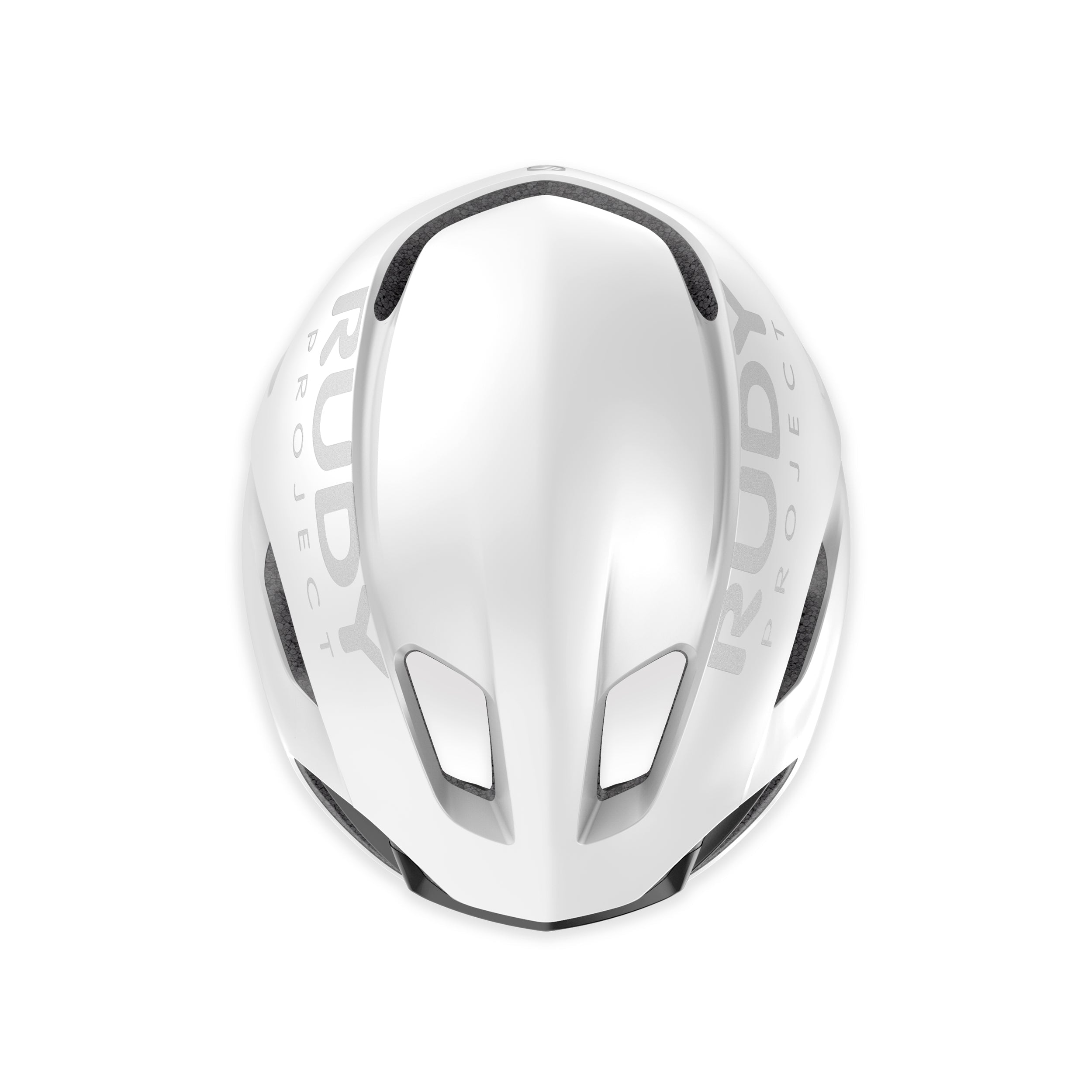 Rudy Project Nytron White Matte cycling helmet – rear view