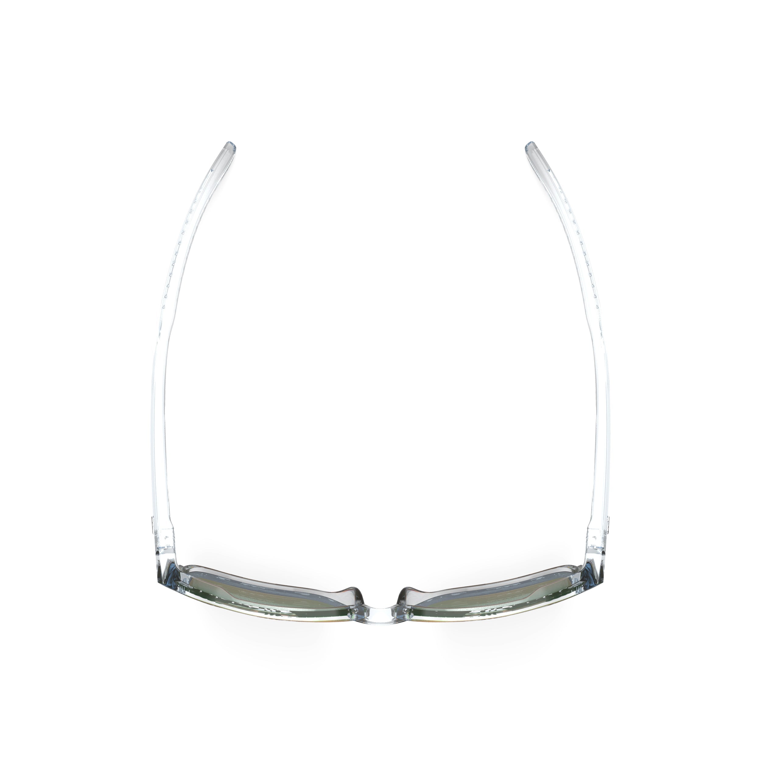 Rudy Project Overlap Crystal Gloss mirrored multilaser sunset performance sunglasses – top view