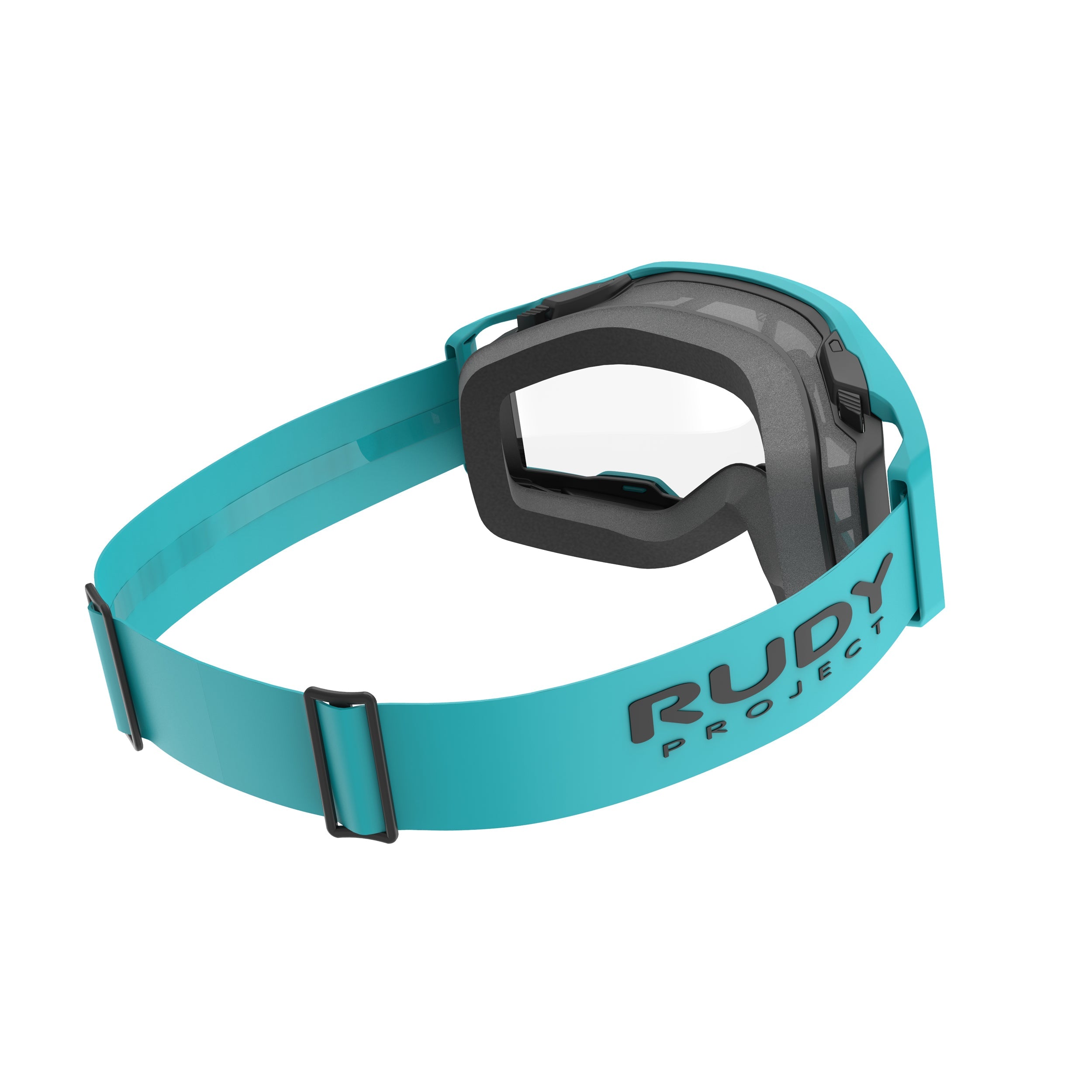Rudy Project Override Emerald Matte transparent mtb goggles – rear view