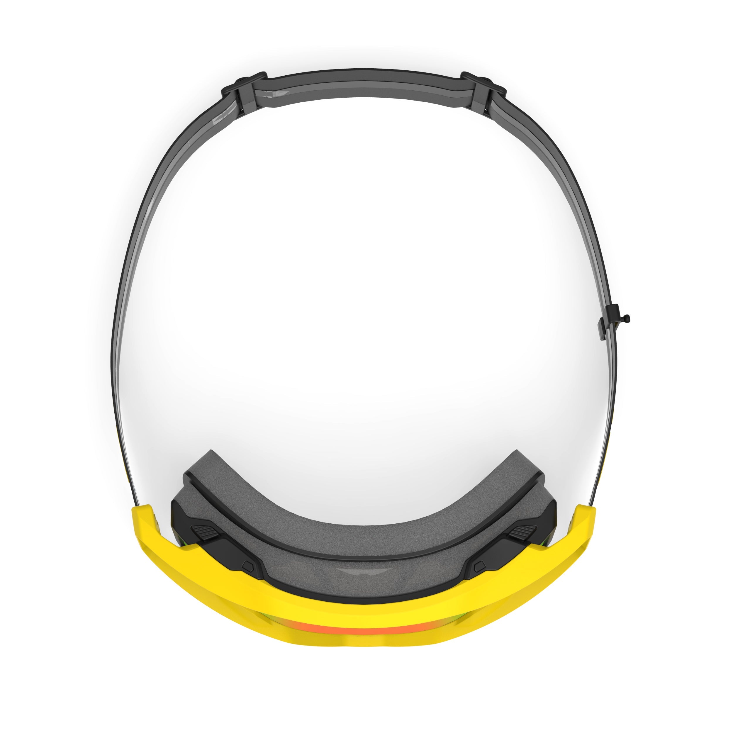 Rudy Project Override Yellow Matte mirrored multilaser orange mtb goggles – top view