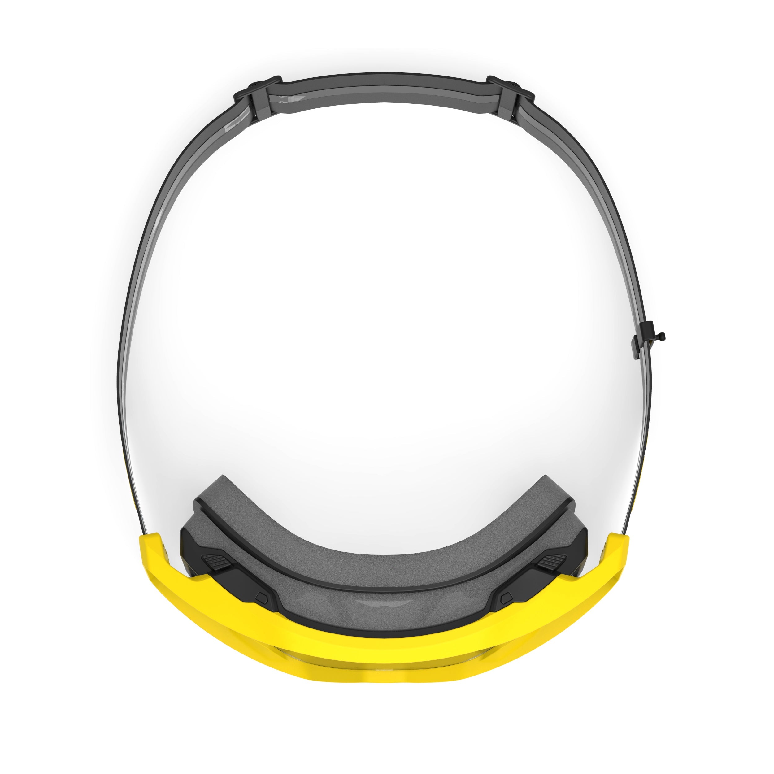 Rudy Project Override Yellow Matte transparent mtb goggles – top view