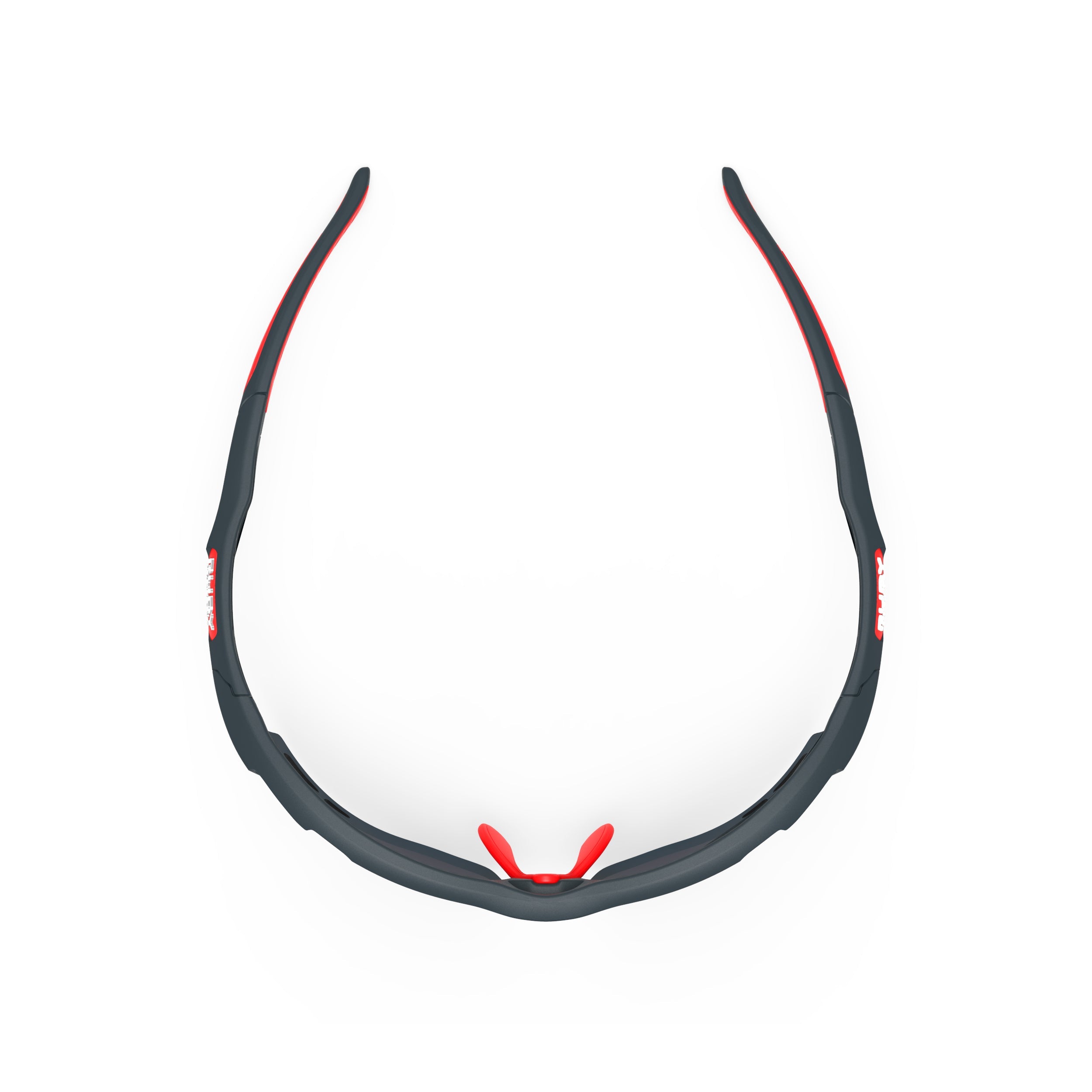 Rudy Project Propulse Charcoal Matte mirrored multilaser red hdr performance sunglasses – top view