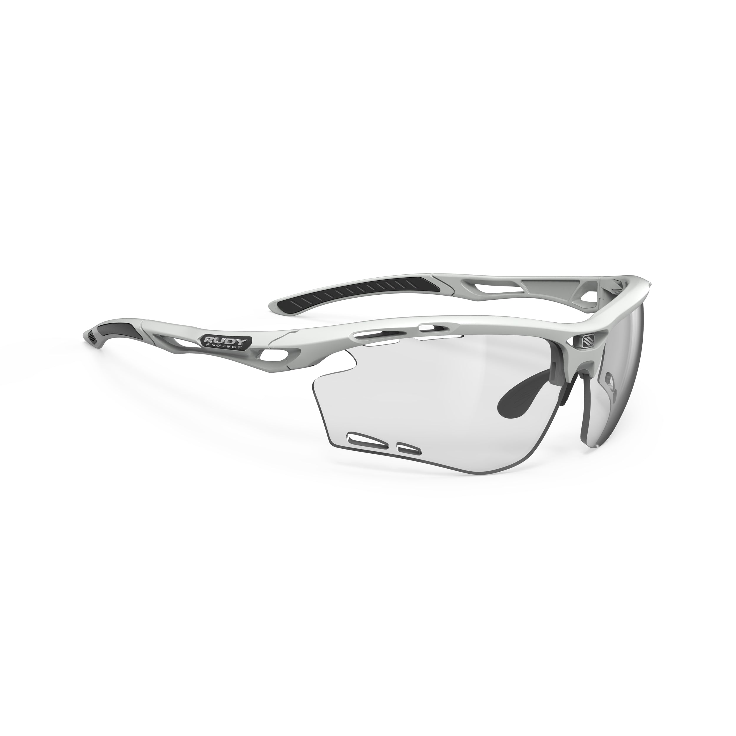 Rudy Project Propulse Light Grey Matte photochromic black performance sunglasses – front view