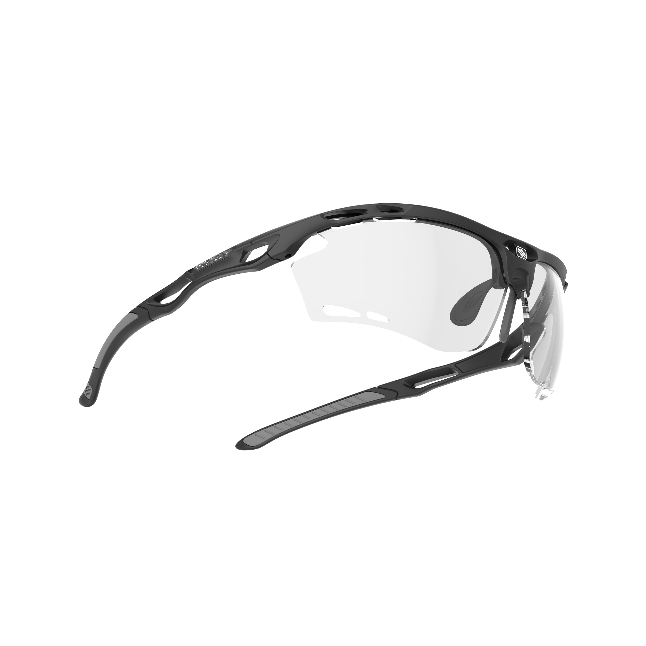 Rudy Project Propulse Matte Black photochromic black performance sunglasses – side view