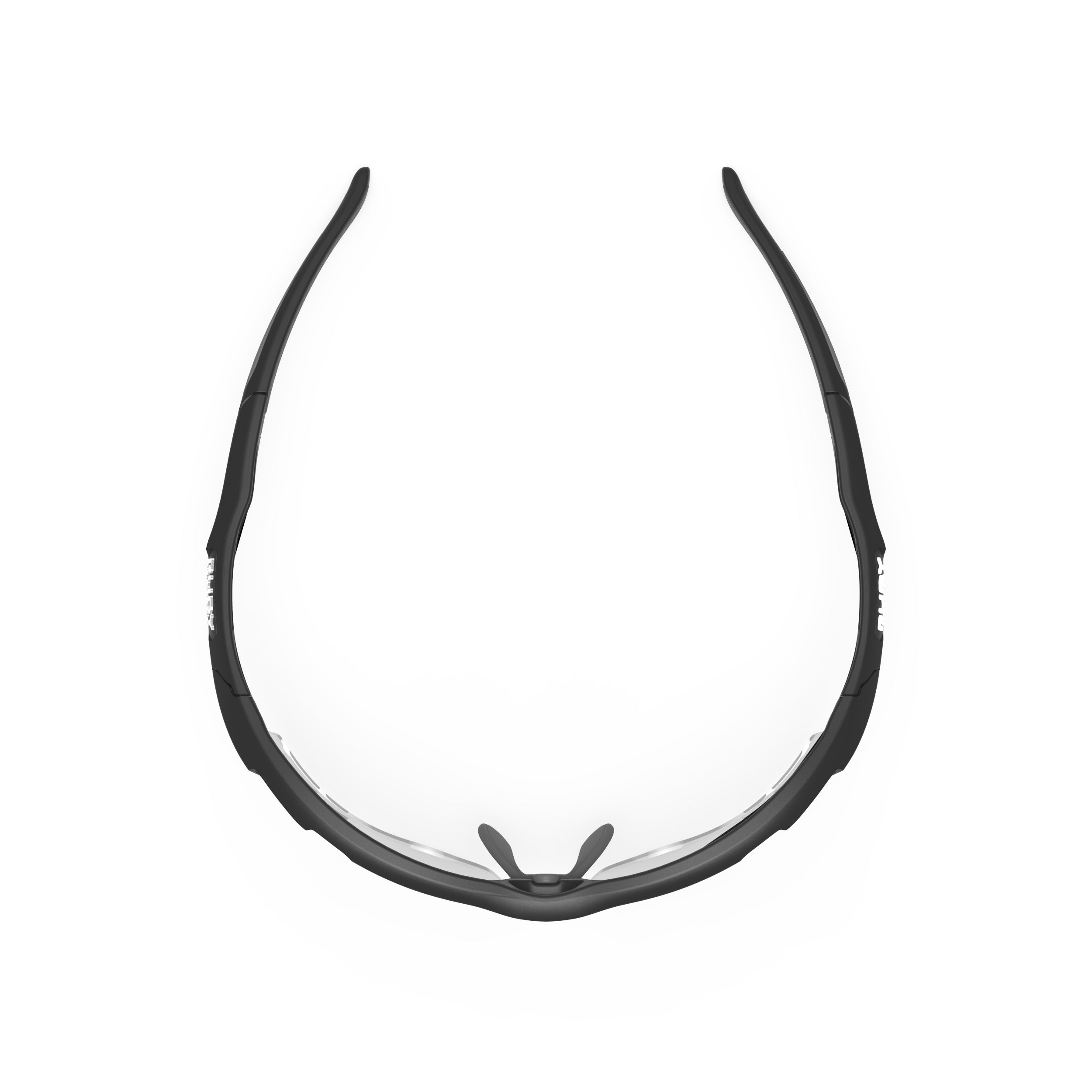 Rudy Project Propulse Matte Black photochromic black performance sunglasses – top view