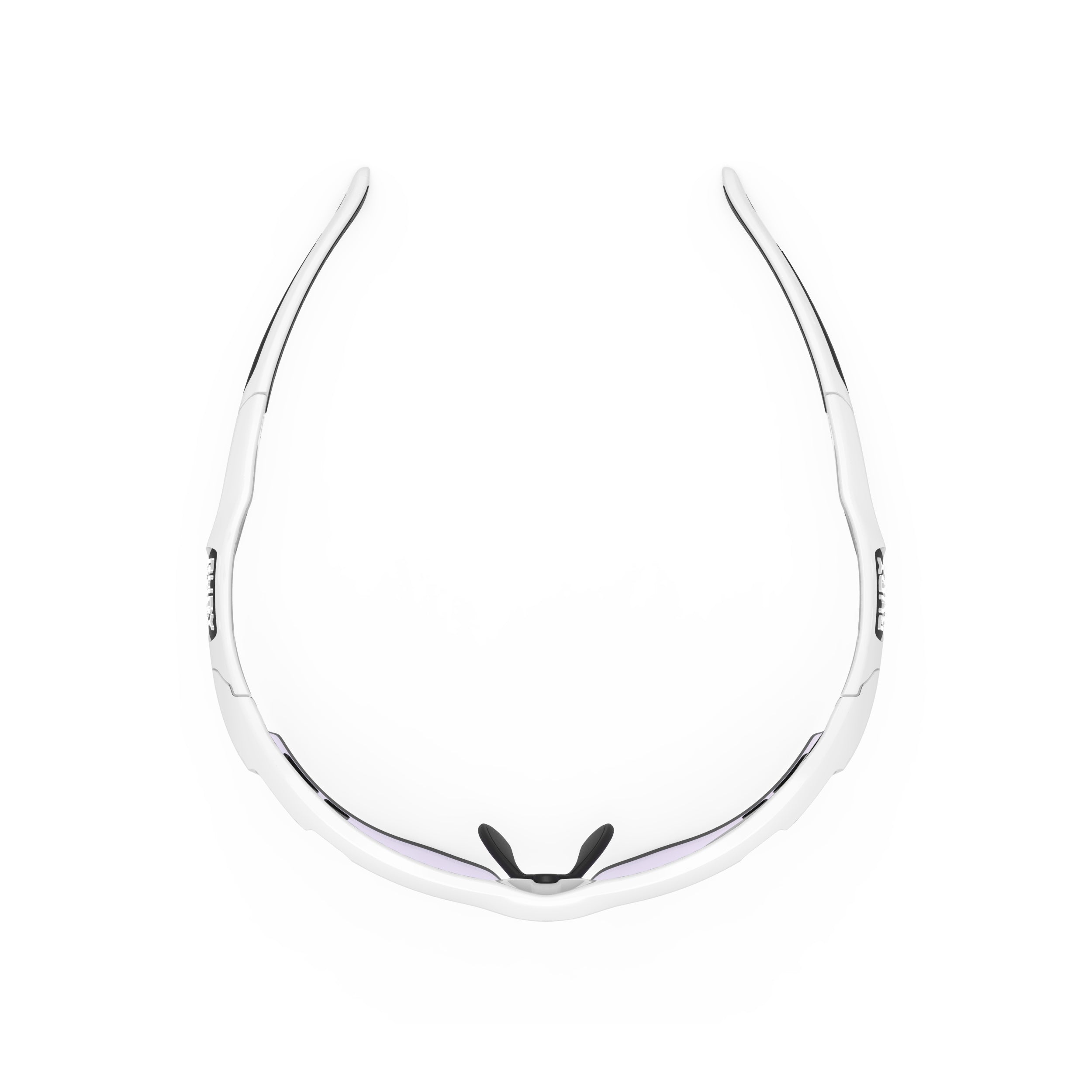 Rudy Project Propulse White Gloss photochromic laser purple hdr performance sunglasses – top view