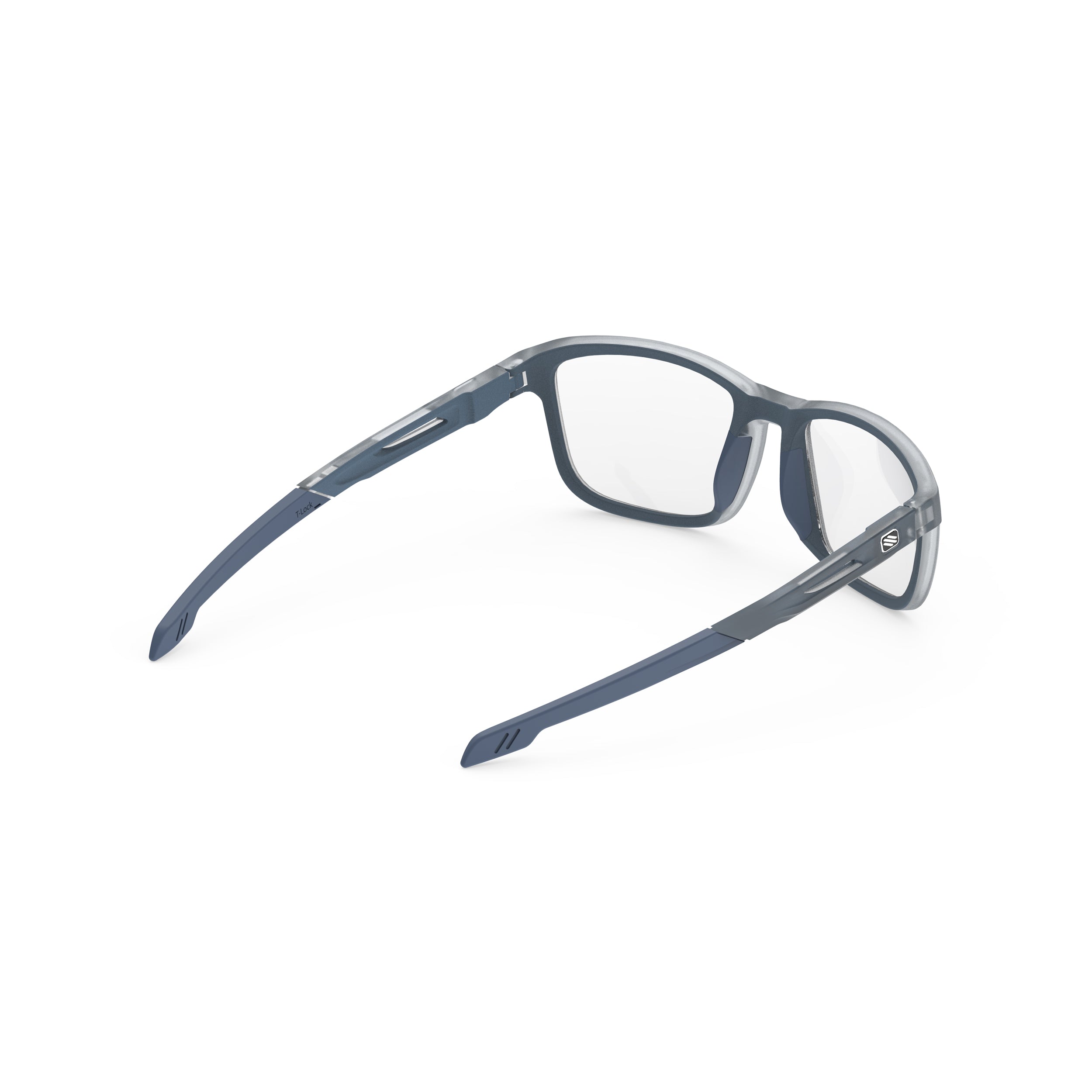 Rudy Project Pulse 53 Ice Blue Metal Matte prescription sports glasses – rear view