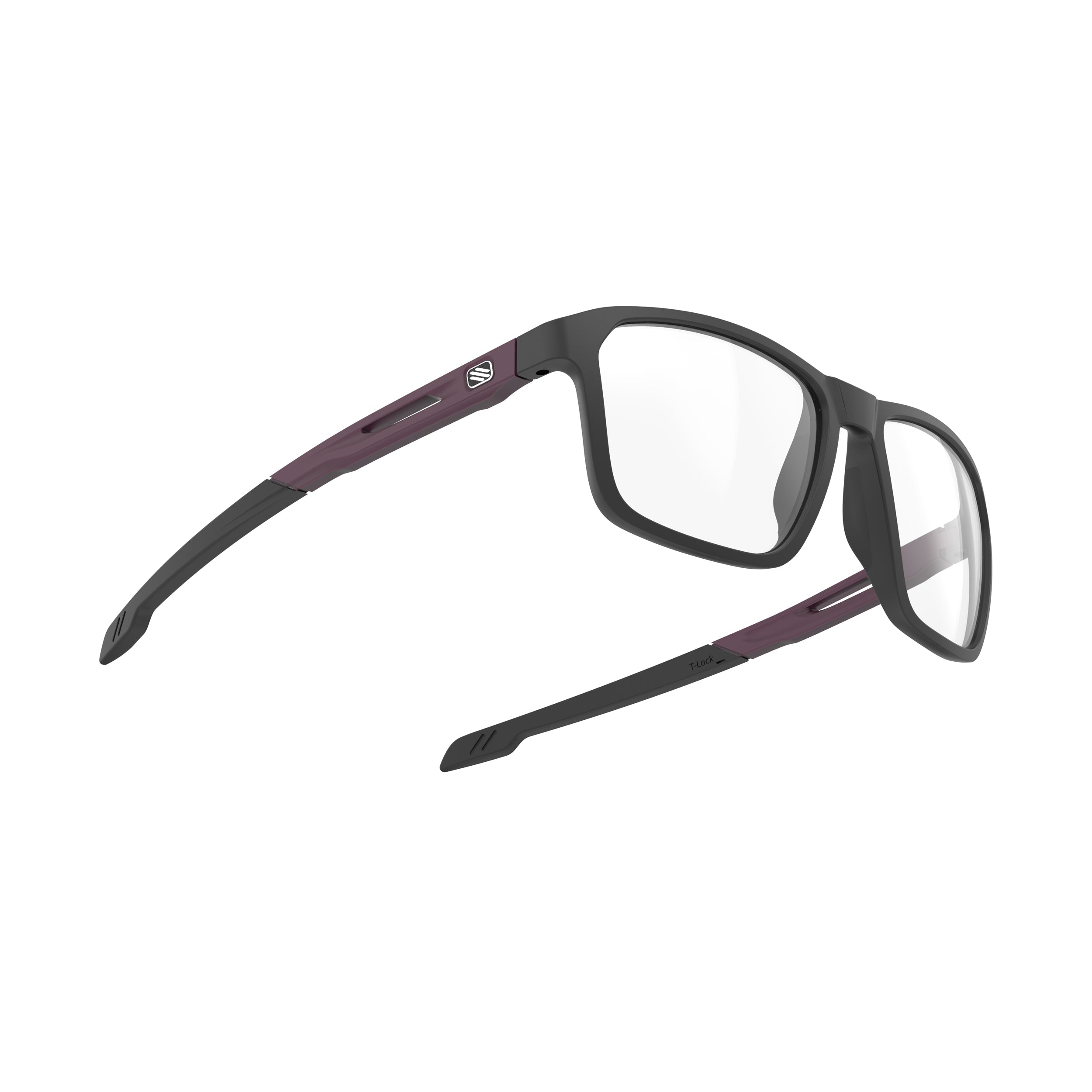 Rudy Project Pulse 54 Black/Cabernet Matte prescription sports glasses – side view