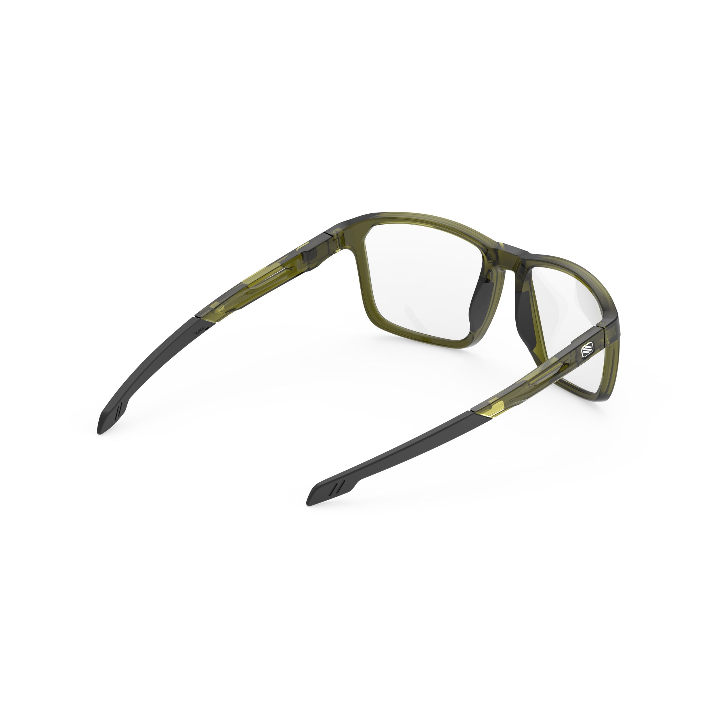 Rudy Project Pulse 54 Crystal Olive prescription sports glasses – rear view