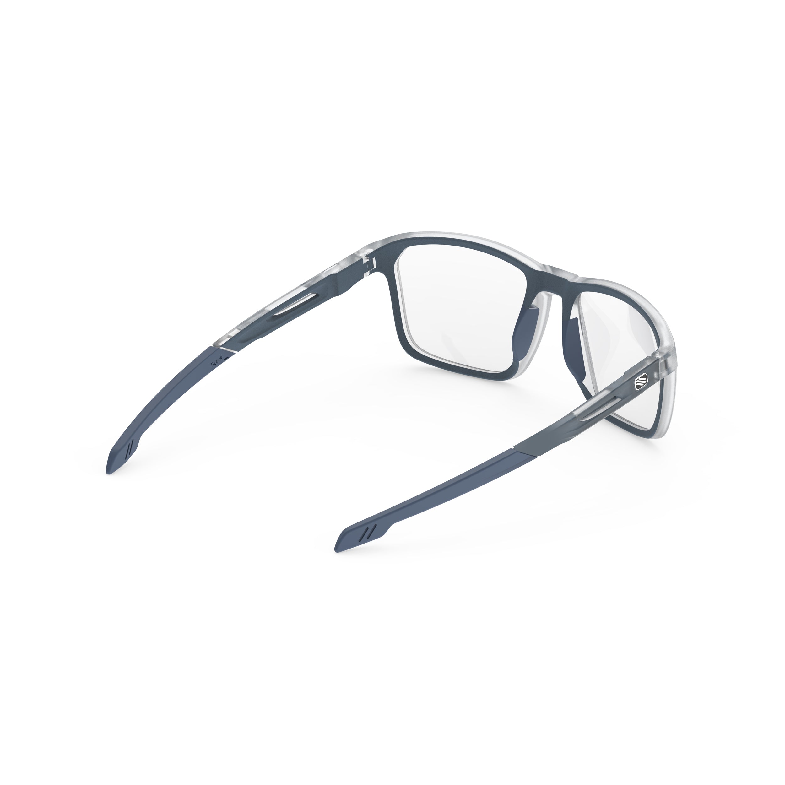 Rudy Project Pulse 54 Ice Blue Metal Matte prescription sports glasses – rear view