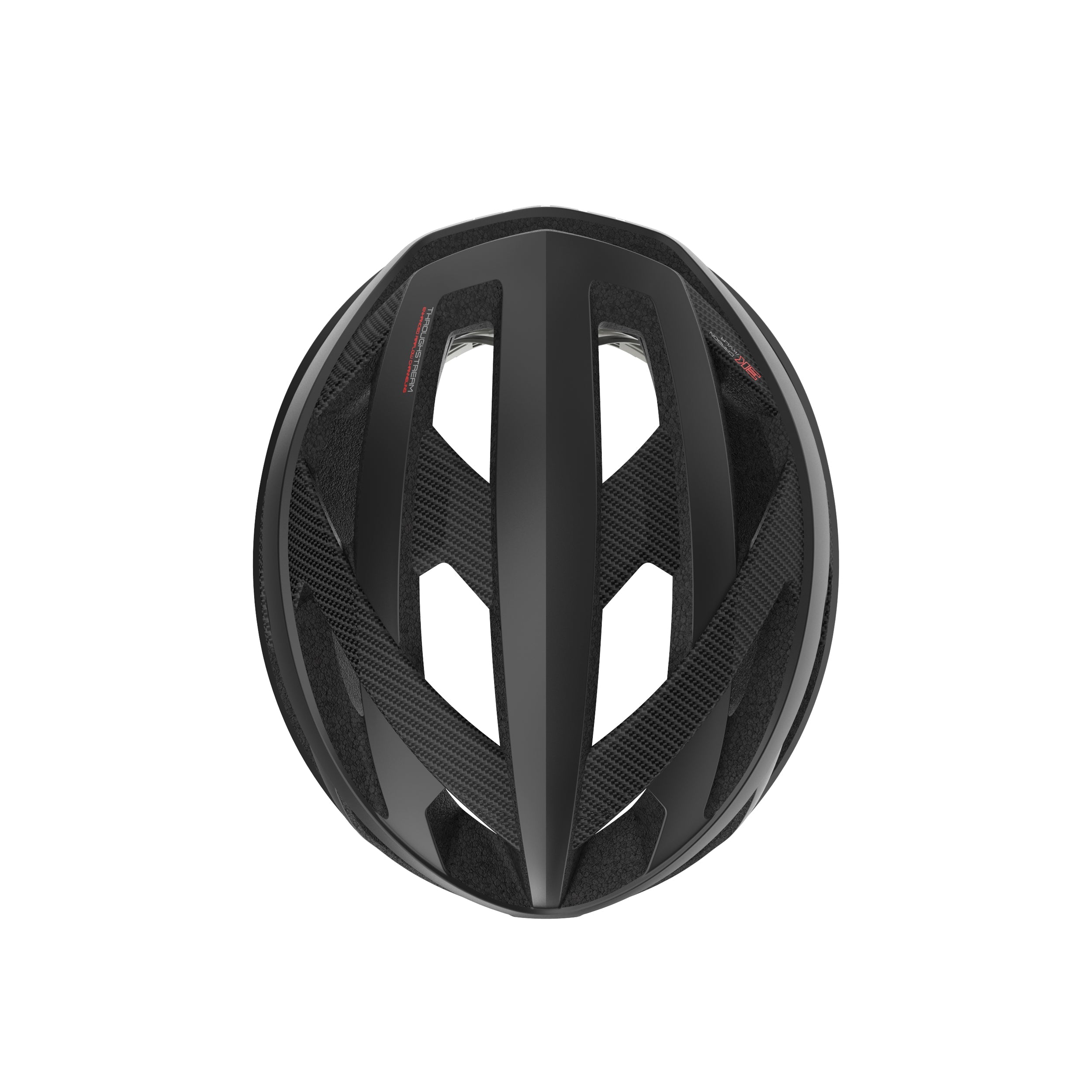 Rudy Project Rebel Carbon Black Matte cycling helmet – rear view