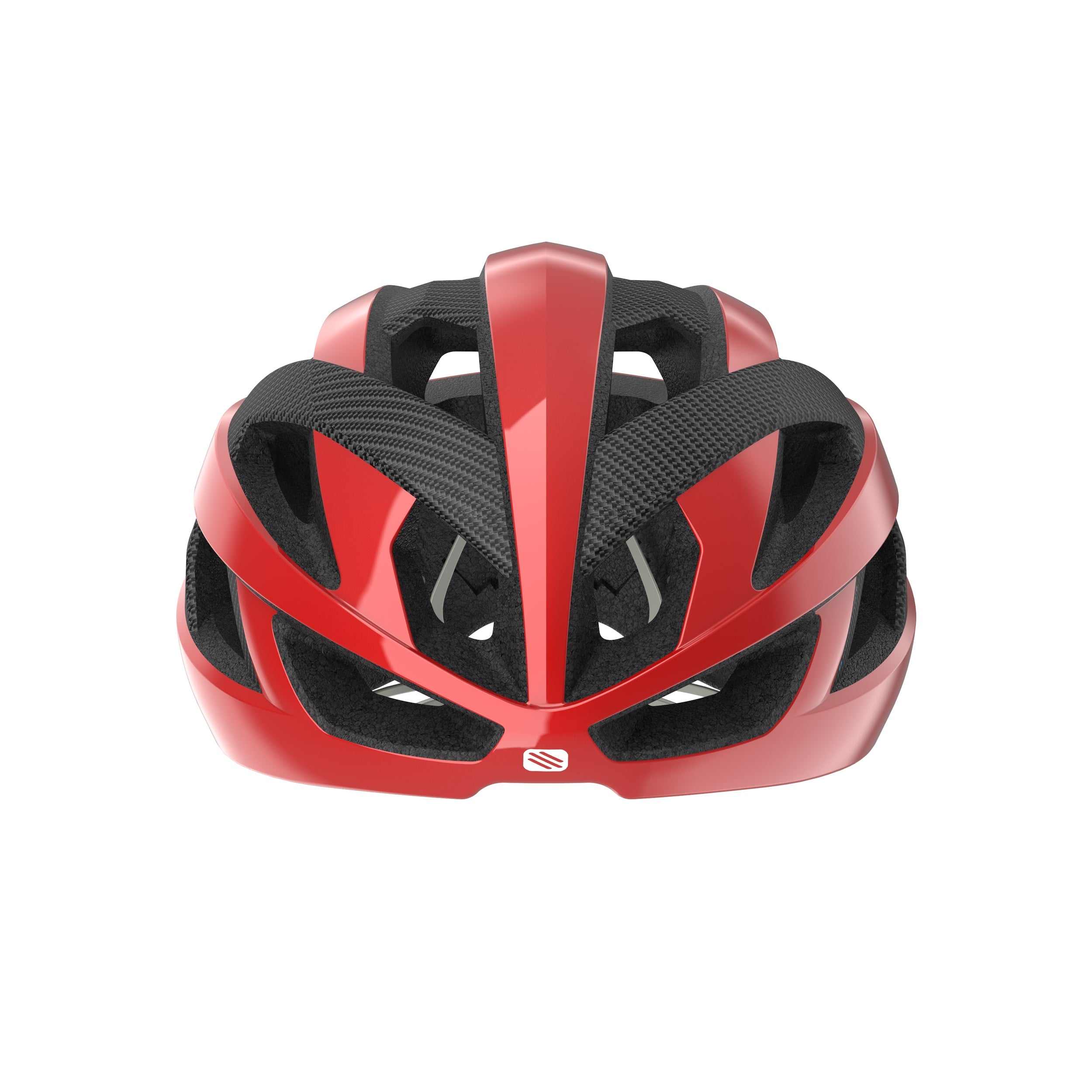 Rudy Project Rebel Carbon Red Comet Shiny cycling helmet – front view, alternate angle
