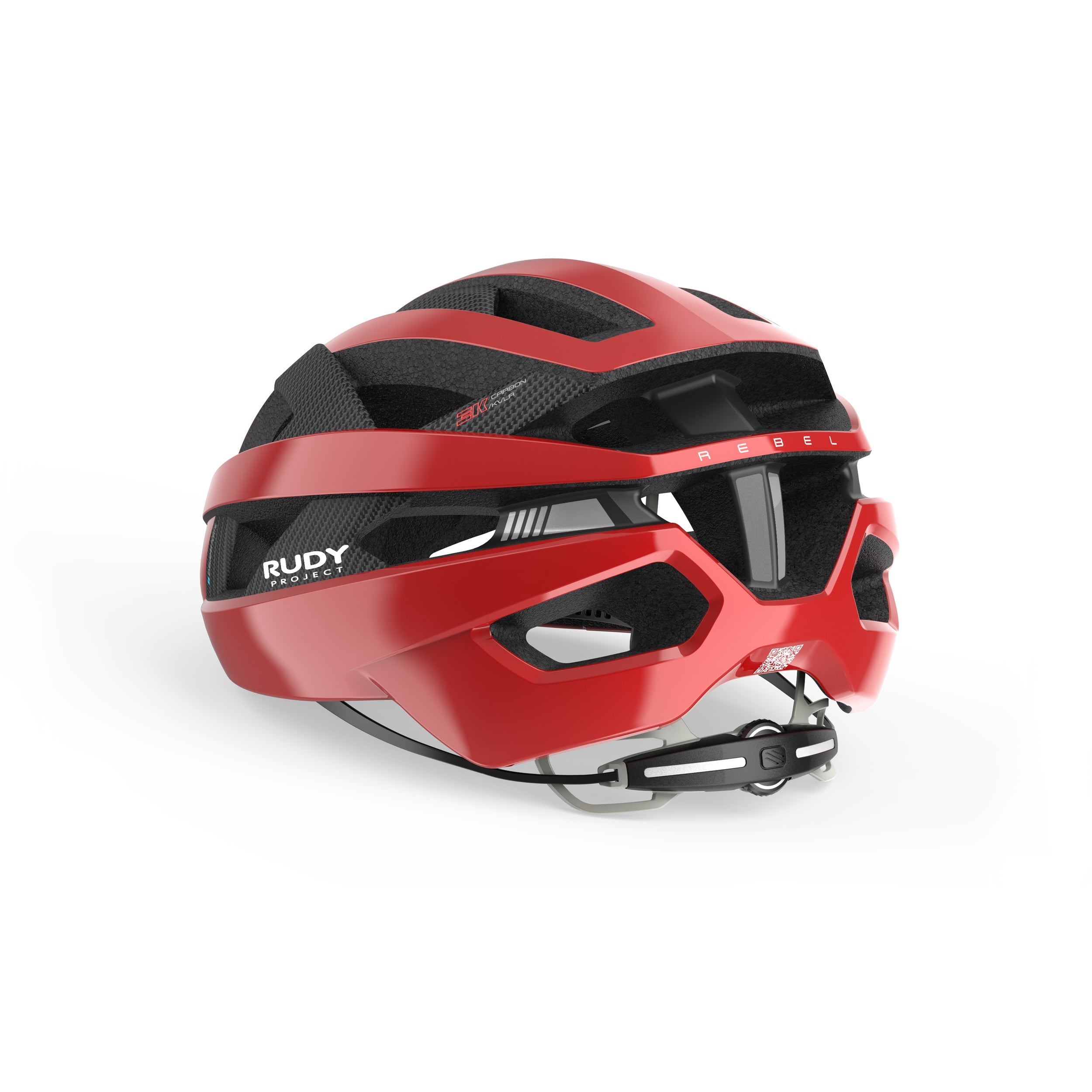 Rudy Project Rebel Carbon Red Comet Shiny cycling helmet – side view, opposite side