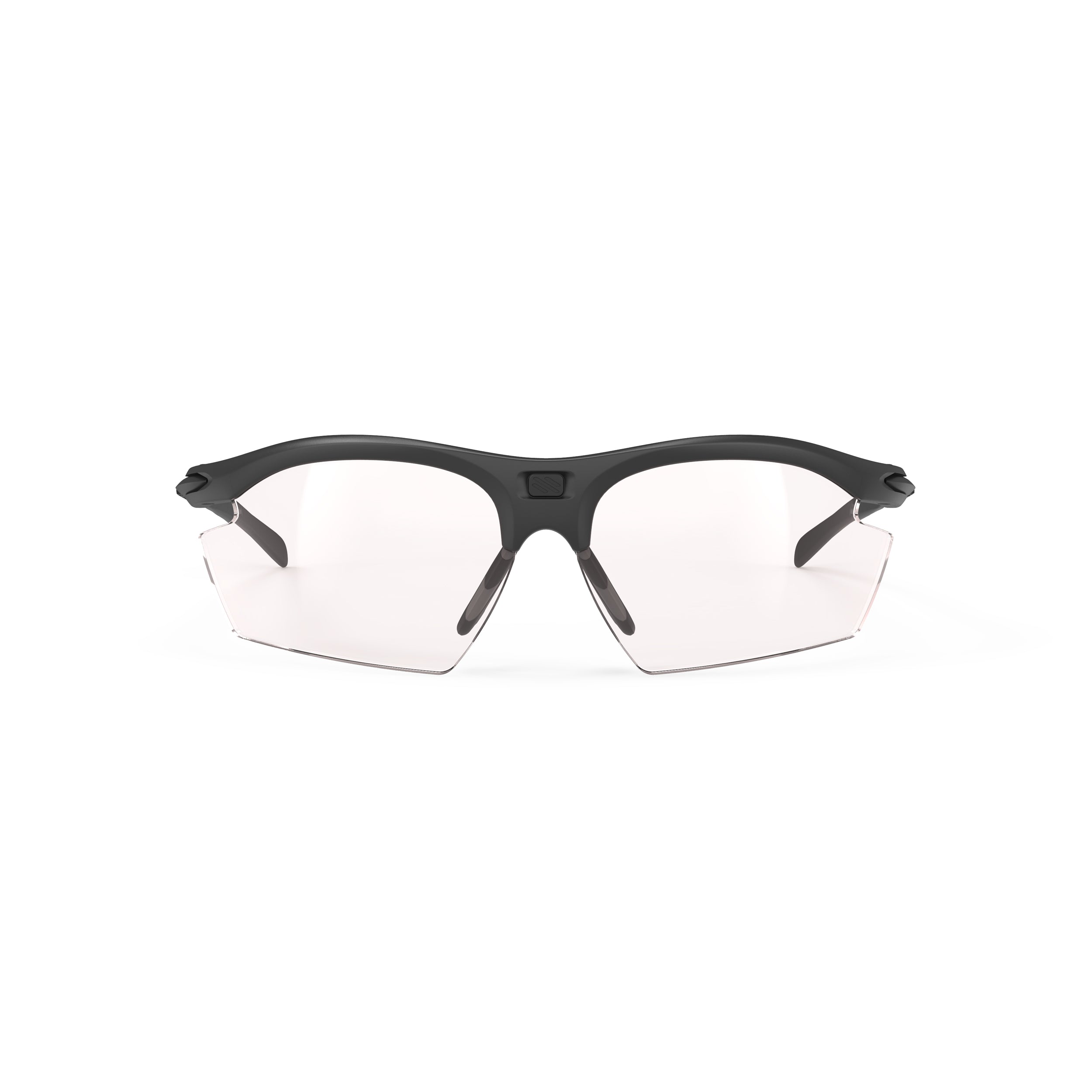 Rudy Project Rydon Black Matte photochromic red performance sunglasses – front view, alternate angle