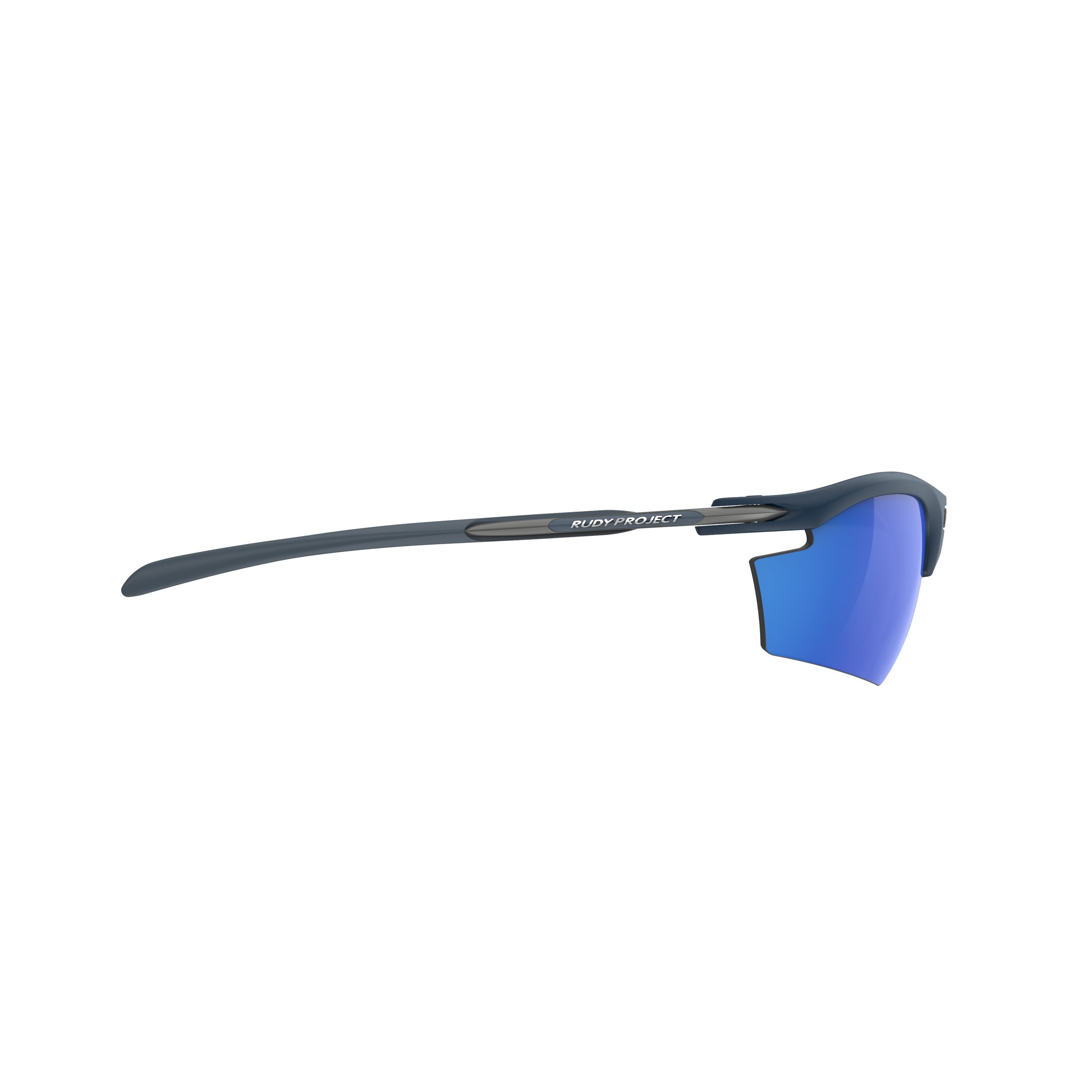 Rudy Project Rydon Blue Navy Matte mirrored multilaser blue hdr performance sunglasses – side view, opposite side