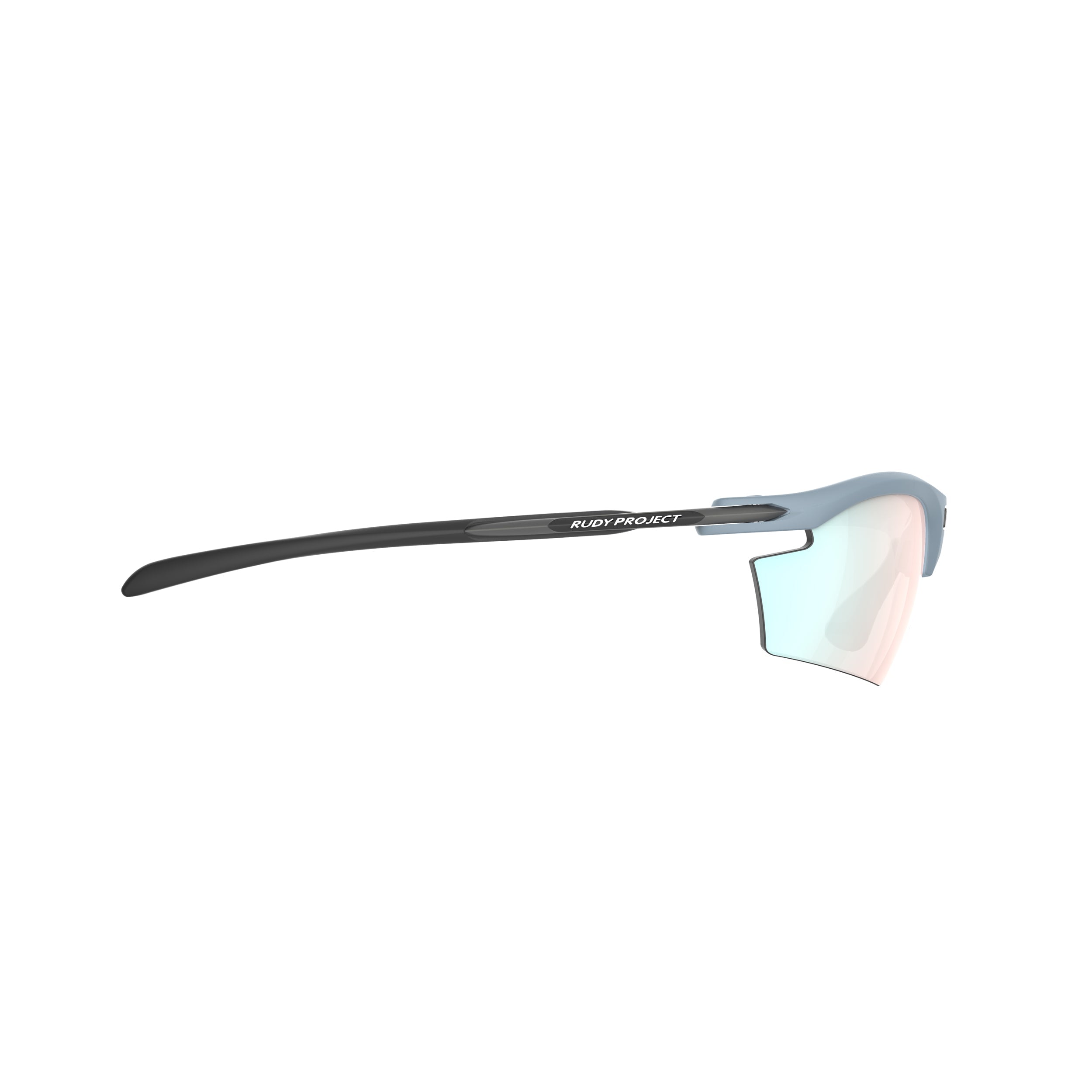 Rudy Project Rydon Glacier Matte mirrored multilaser osmium performance sunglasses – side view, opposite side