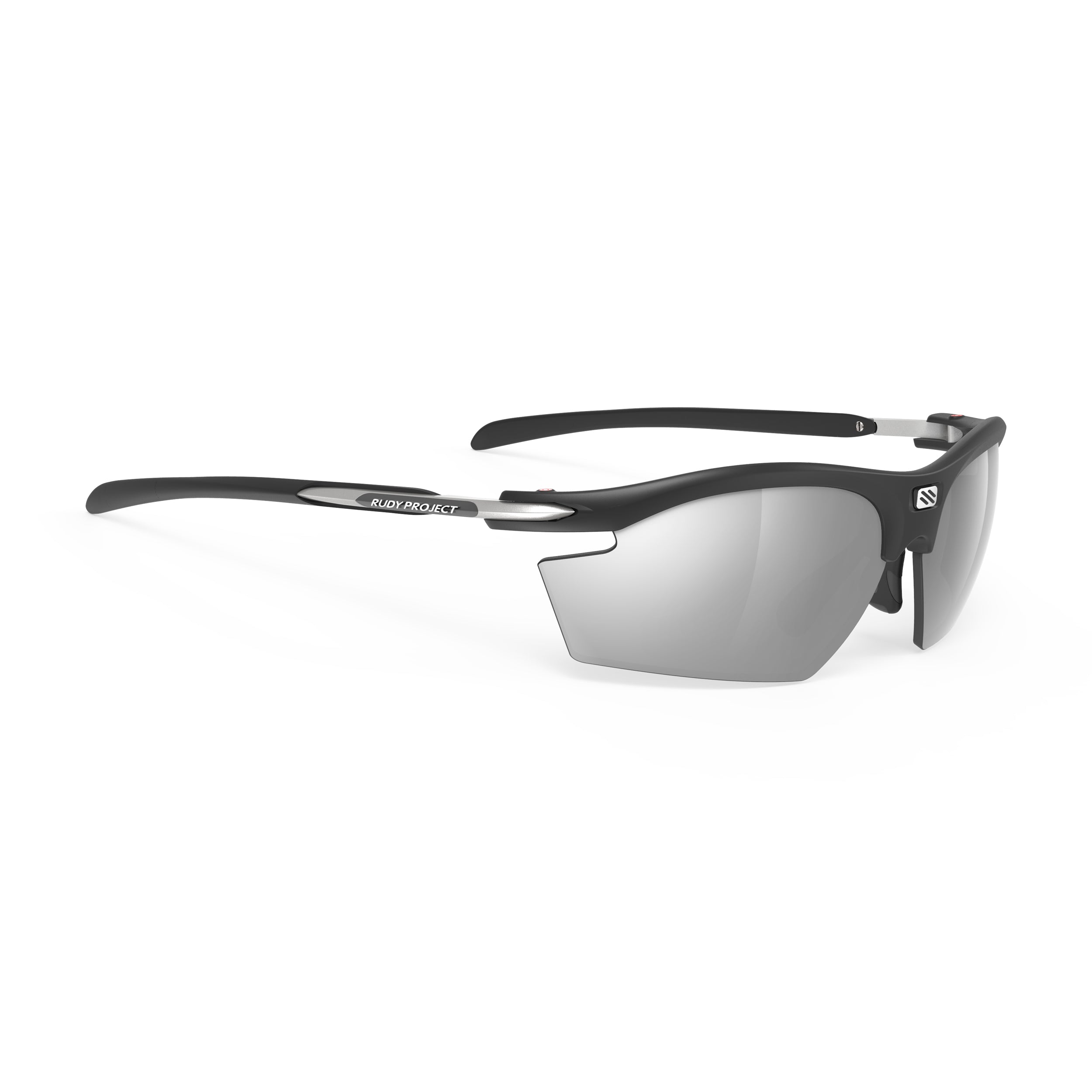 Rudy Project Rydon Matte Black mirrored laser black performance sunglasses – front view