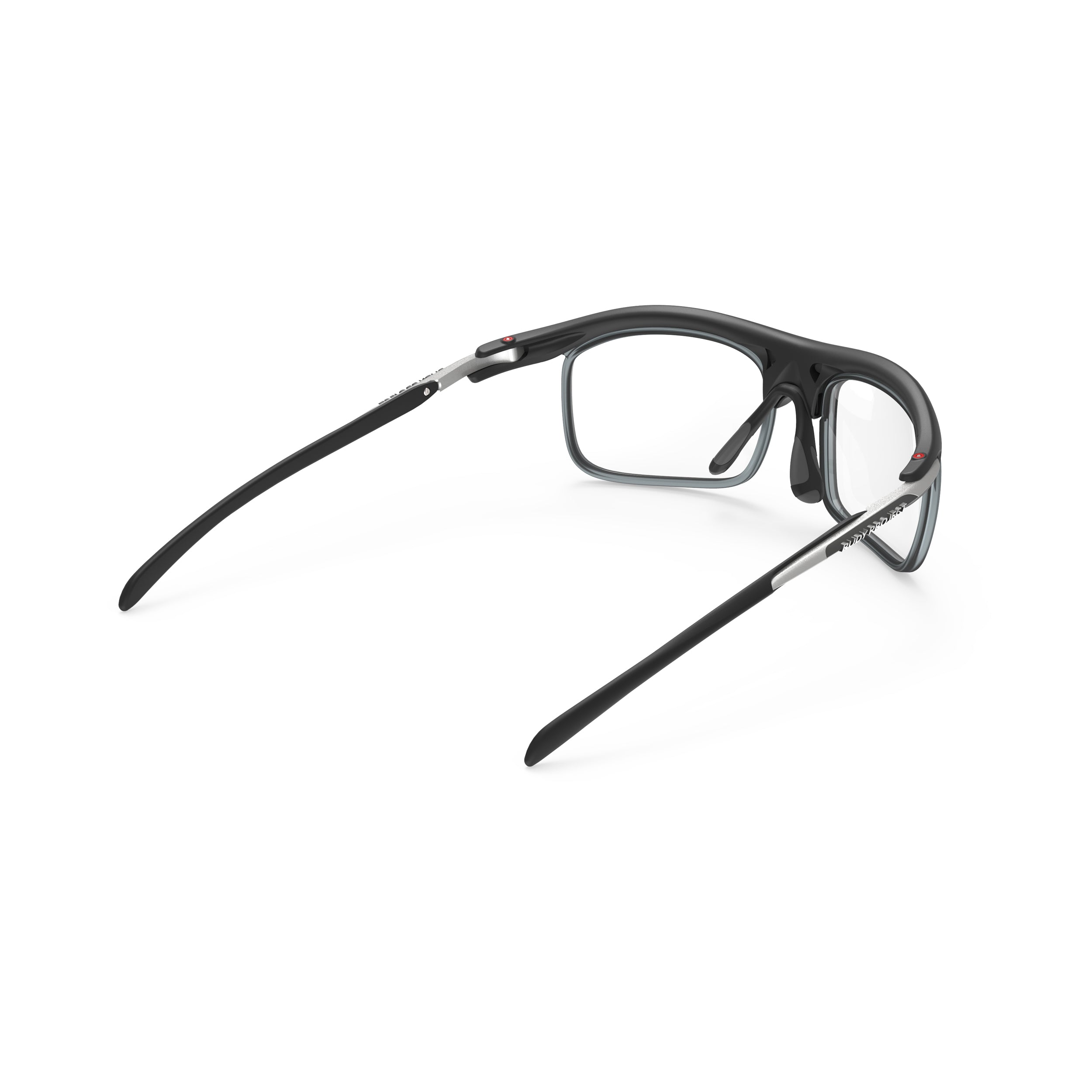 Rudy Project Rydon + Optical Dock Black Matte prescription sports glasses – rear view