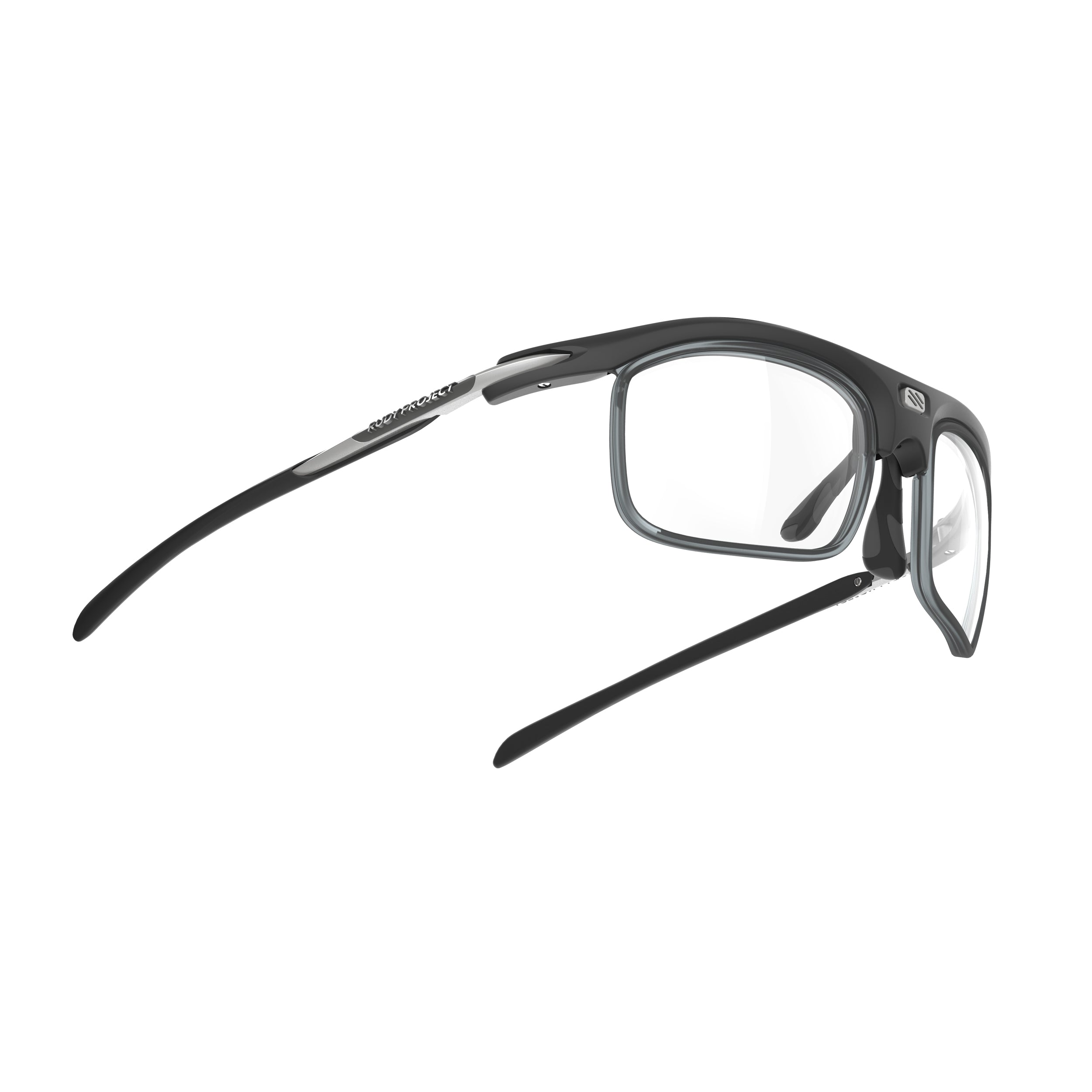 Rudy Project Rydon + Optical Dock Black Matte prescription sports glasses – side view