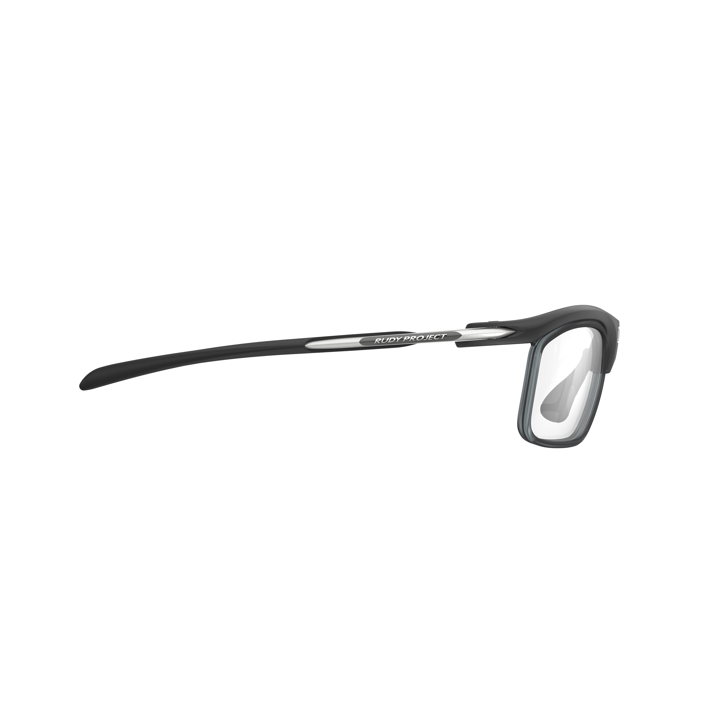 Rudy Project Rydon + Optical Dock Black Matte prescription sports glasses – side view, opposite side