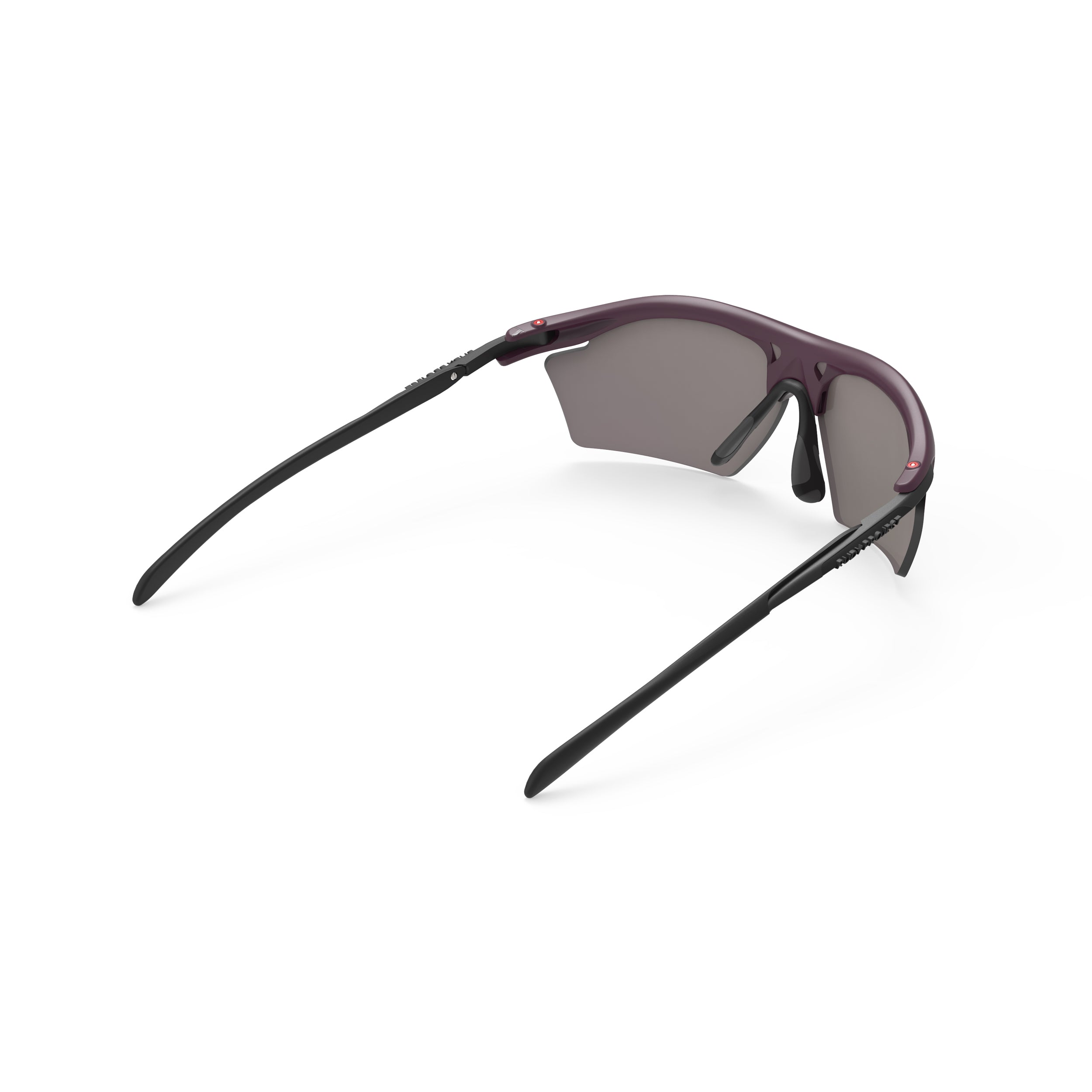 Rudy Project Rydon Slim Cabernet Matte mirrored multilaser rose gold performance sunglasses – rear view
