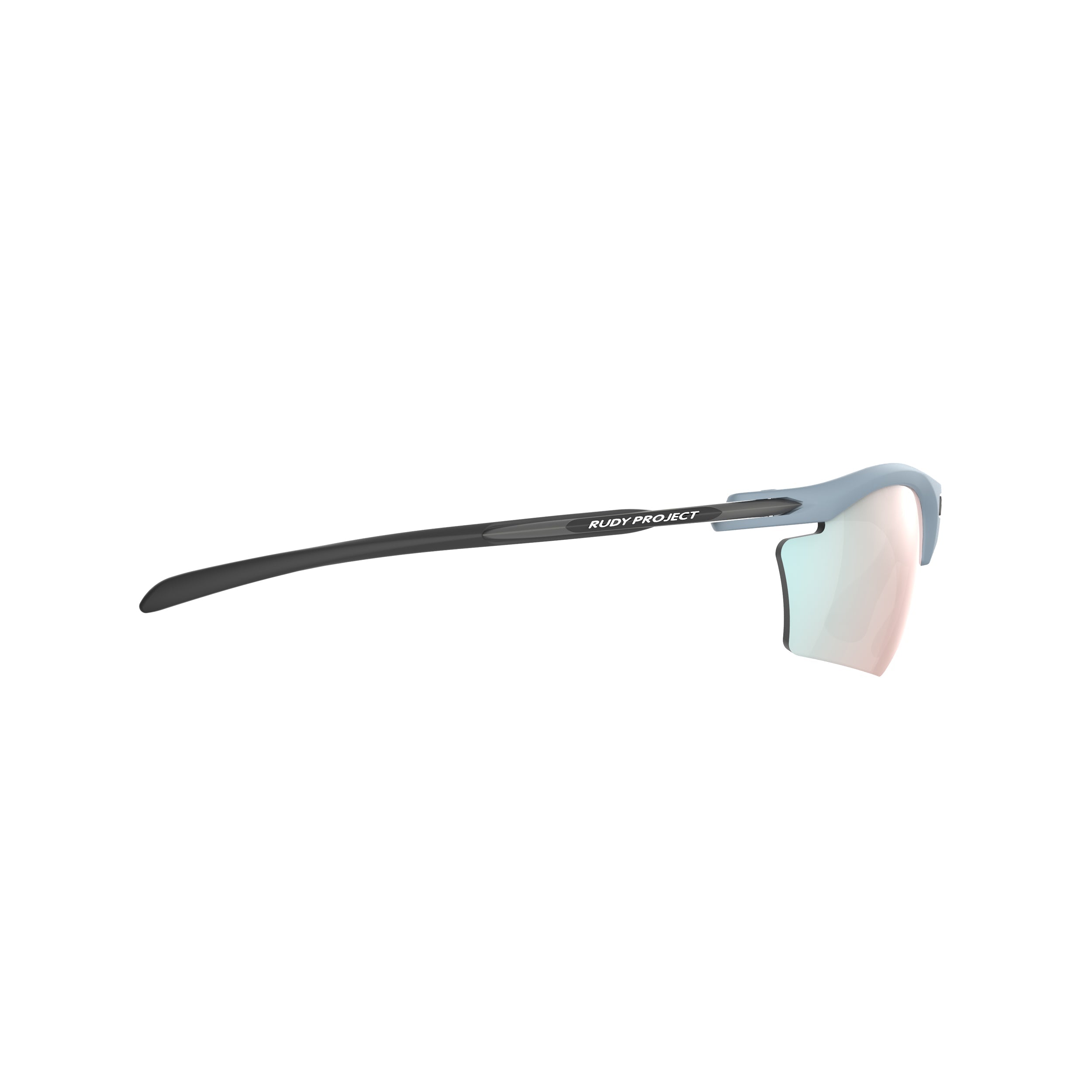Rudy Project Rydon Slim Glacier Matte mirrored multilaser osmium performance sunglasses – side view, opposite side