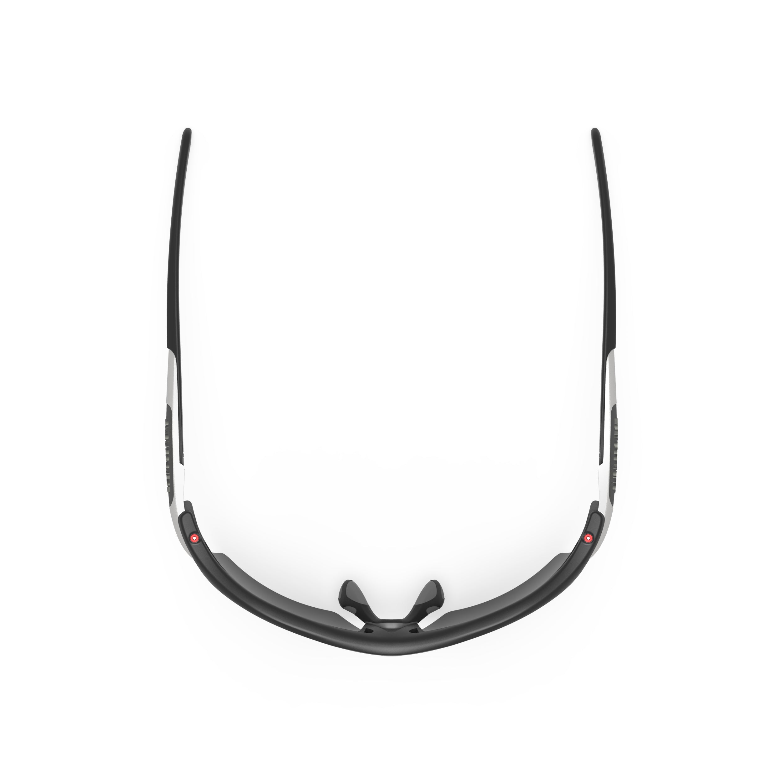 Rudy Project Rydon Slim Matte Black mirrored smoke black performance sunglasses – top view