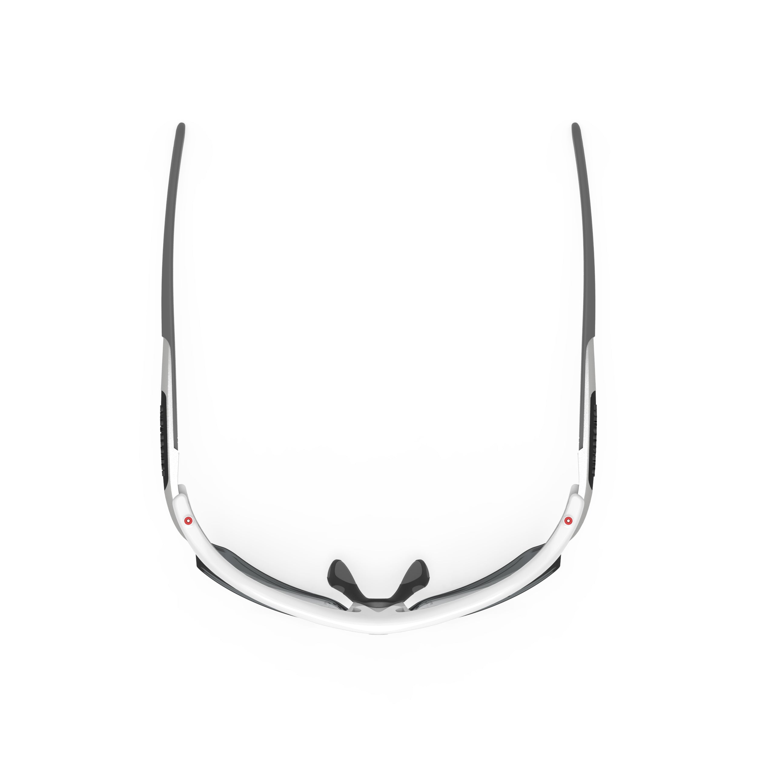 Rudy Project Rydon Slim + Optical Dock White Gloss prescription sports glasses – top view